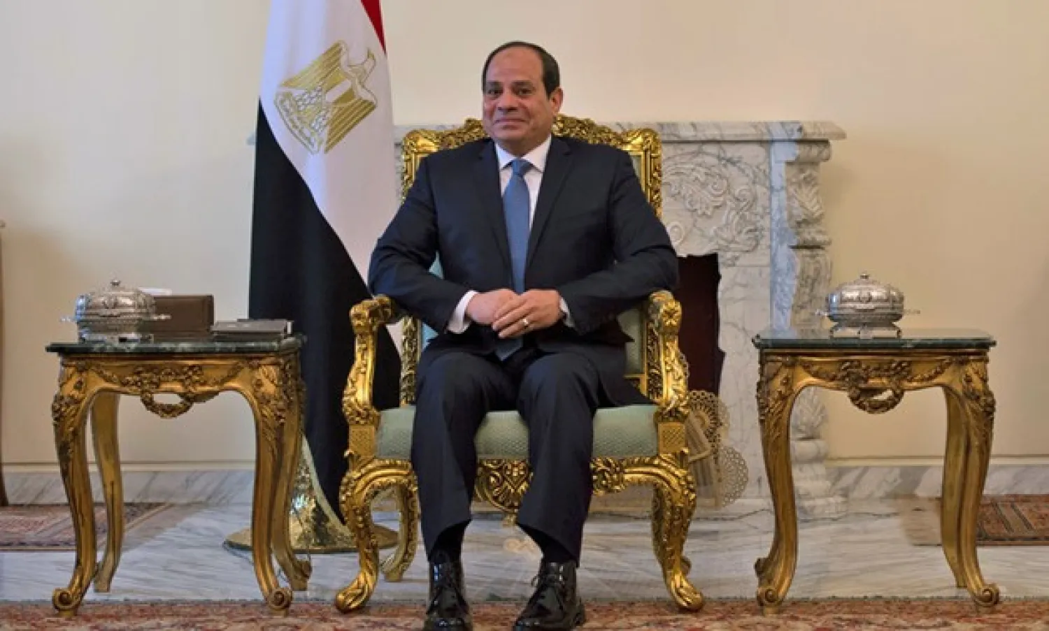 Egyptian President Abdel Fattah al-Sisi during his meeting with US Secretary of State Mike Pompeo in Cairo - Reuters