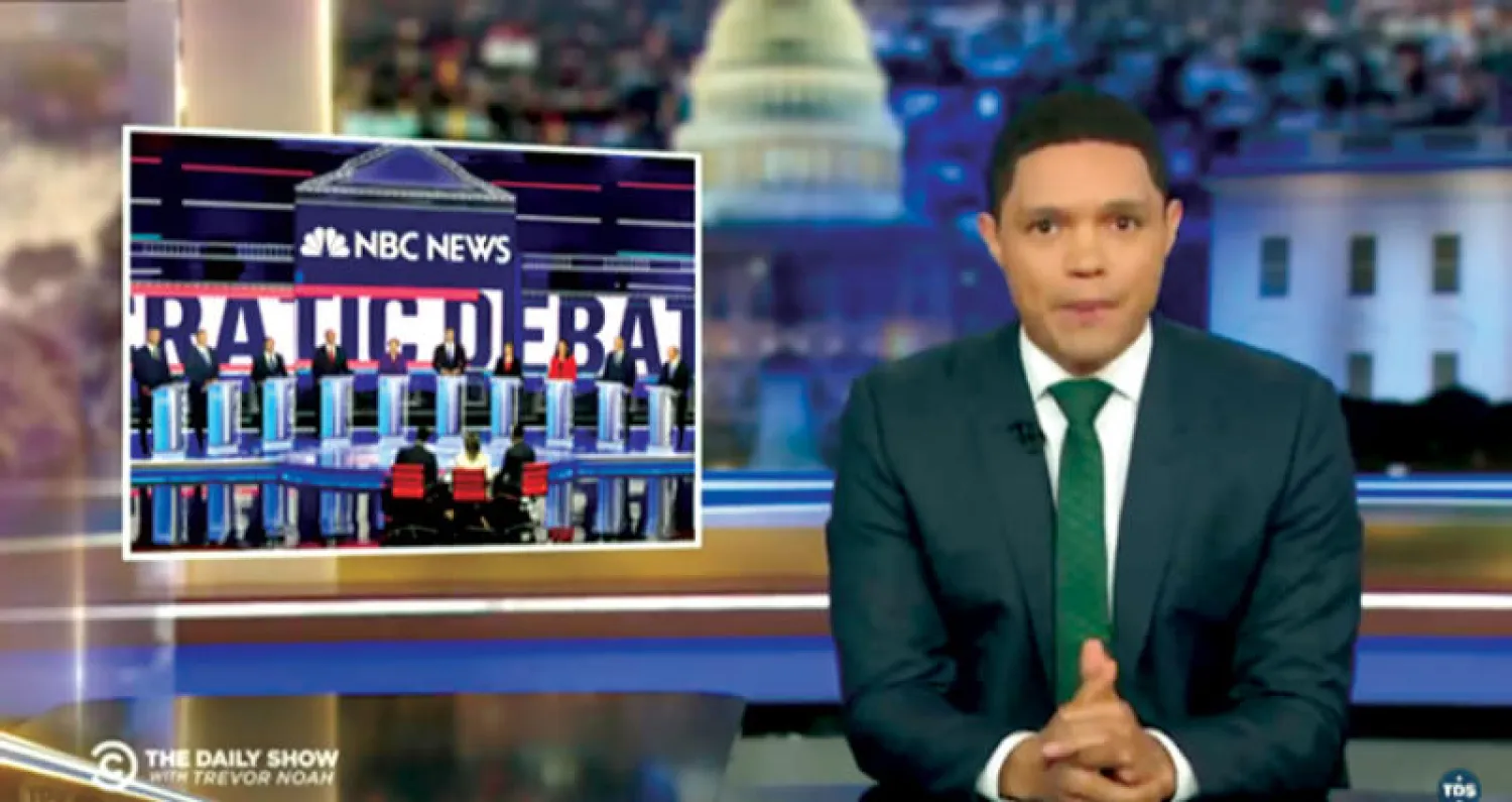 على مسار ترمب في الانتقاد الفكاهي نفسه وجدت برامج الترفيه مادة ثرية في المناظرة الأولى للمرشحين الديمقراطيين