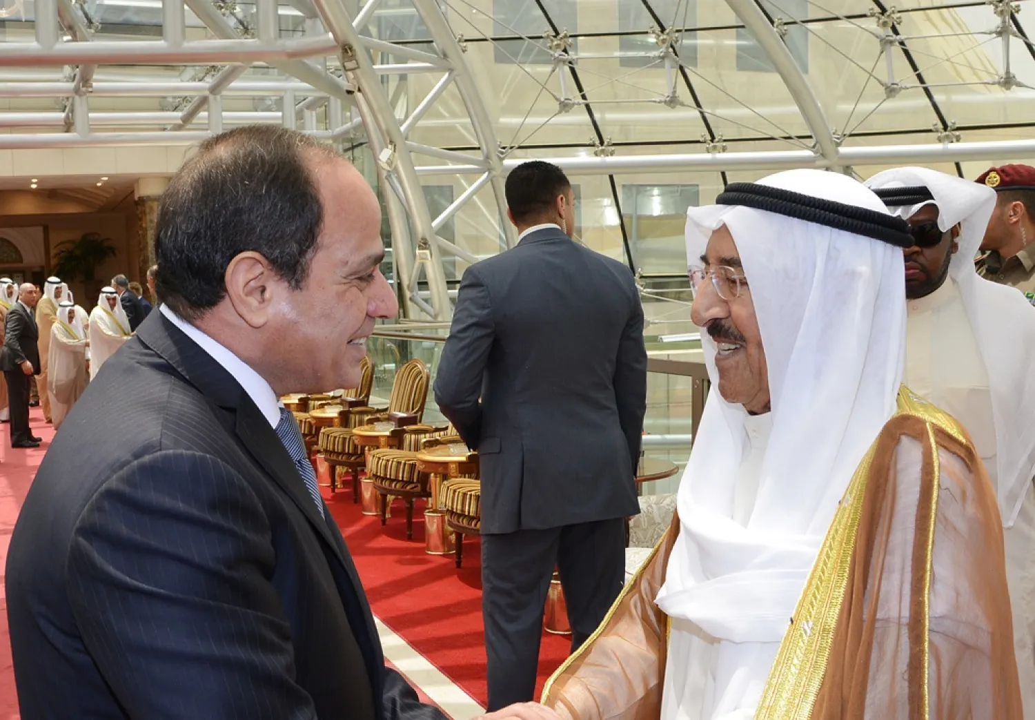Kuwait’s Emir Sheikh Sabah al-Ahmed al-Jaber al-Sabah and Egyptian President Abdul Fattah al-Sisi. (KUNA)