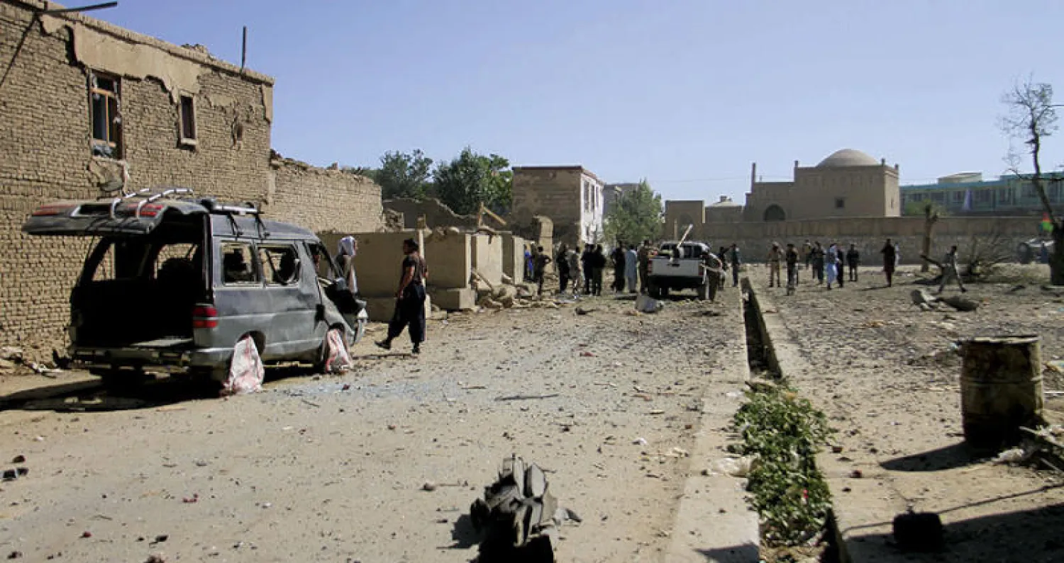 استنفار أمني بعد تفجير انتحاري في ولاية غزني أول من أمس (إ.ب.أ)