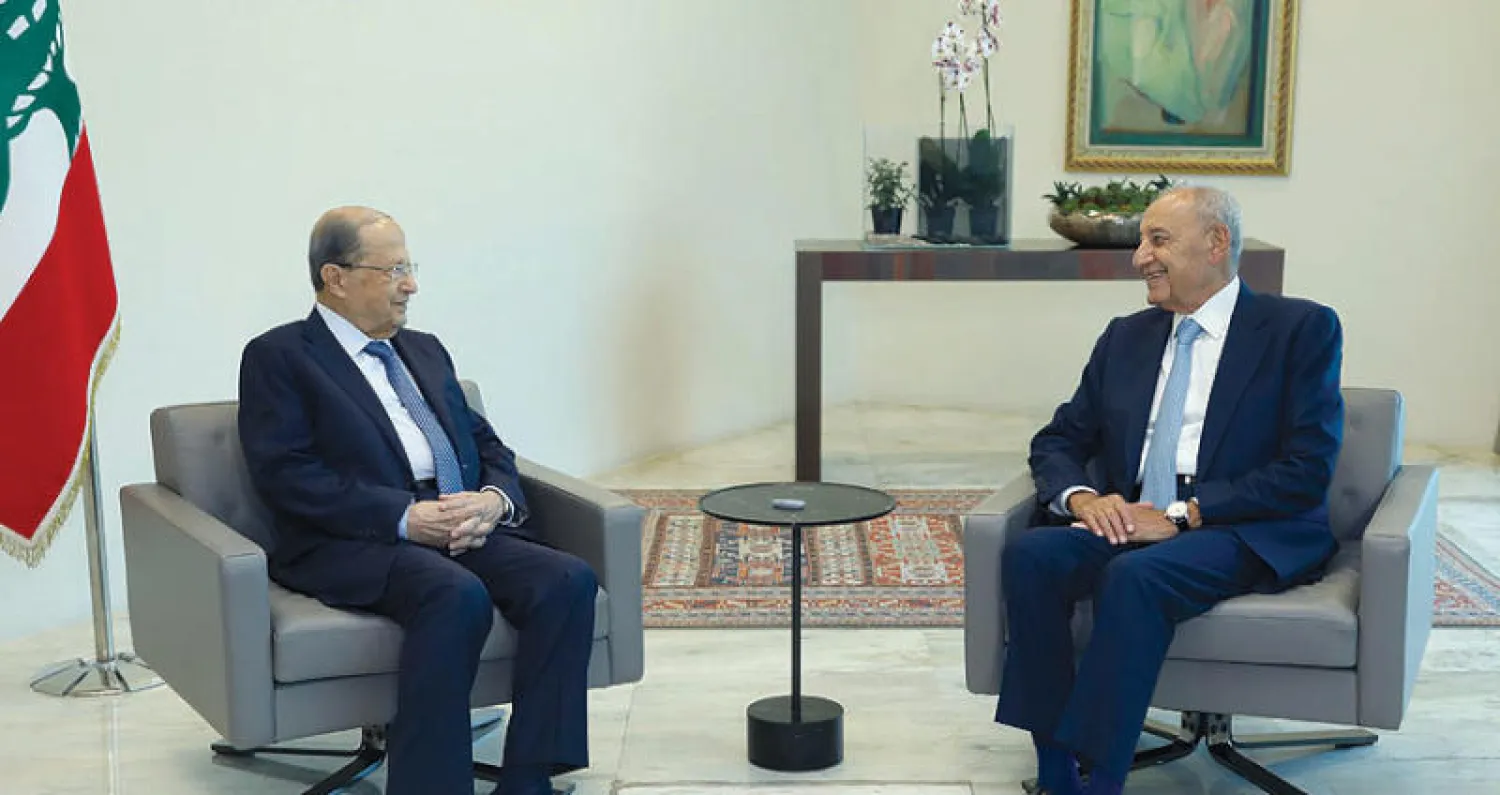 عون وبري خلال لقائهما أمس (دالاتي ونهرا)