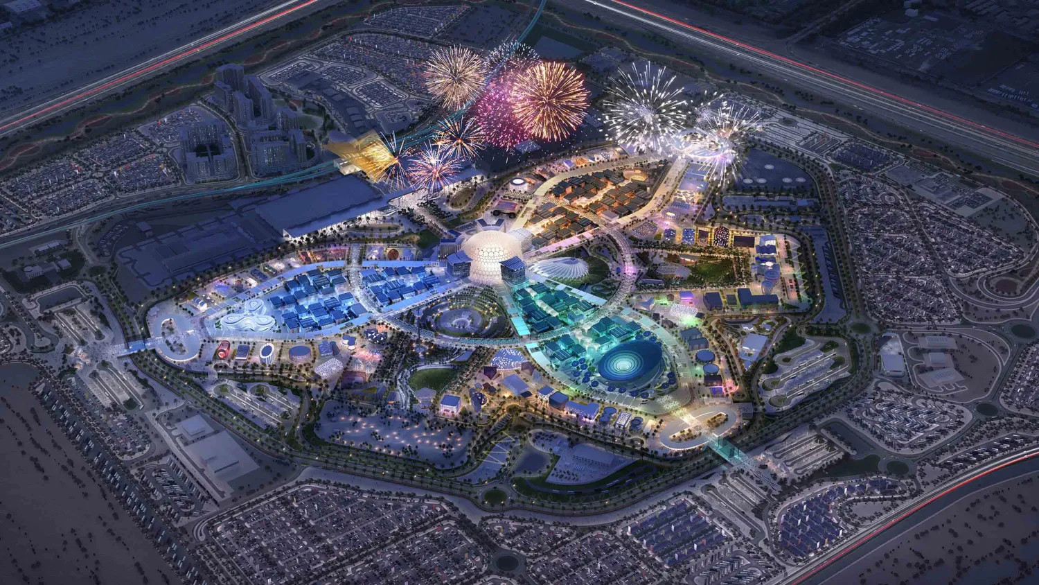 Aerial view of Expo 2020 Dubai (Expo website)