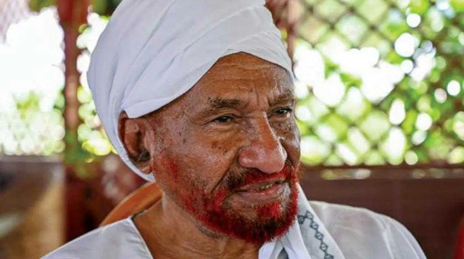 The head of the Sudanese Umma Party, Sadeq al-Mahdi. Asharq Al-Awsat