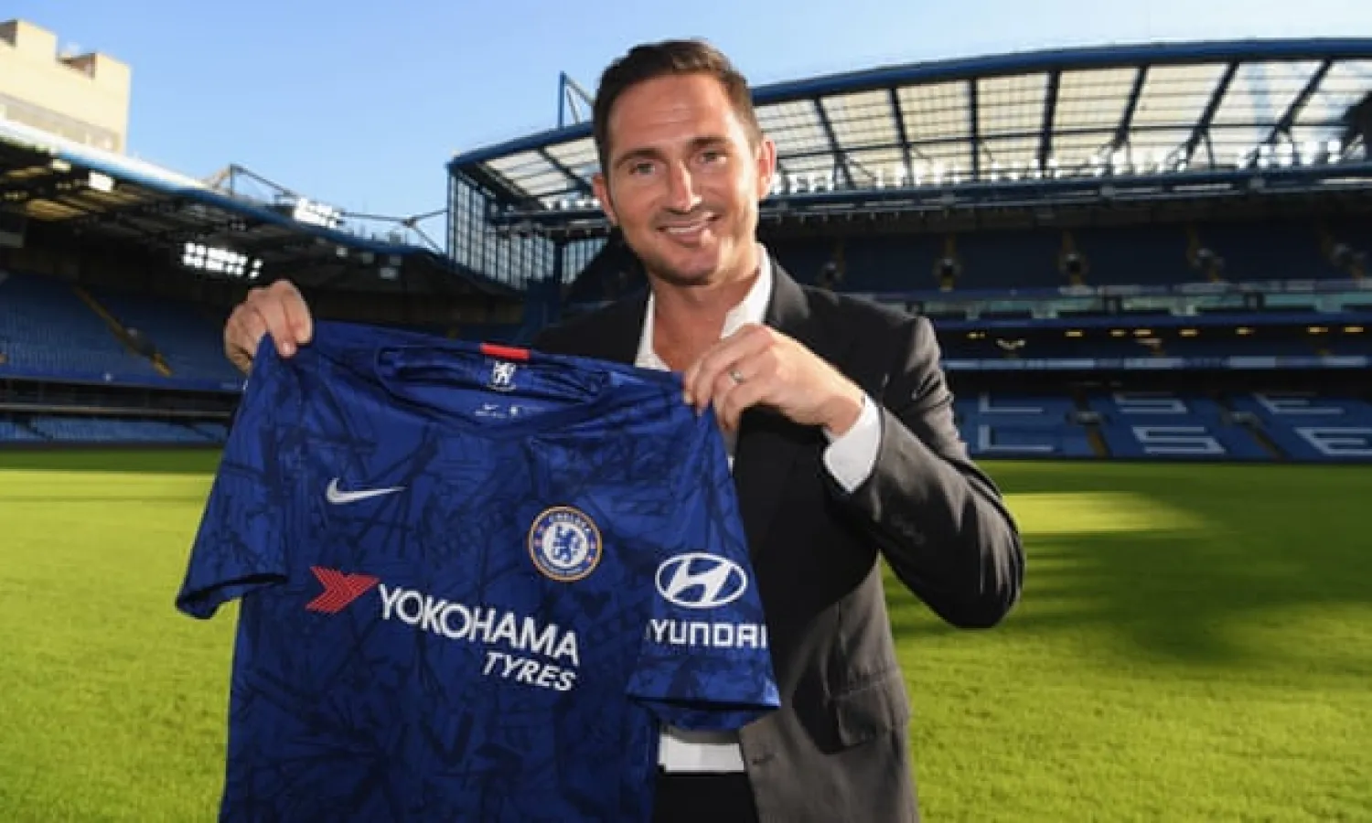  Frank Lampard is back at familiar surroundings in west London. Photograph: Darren Walsh/Chelsea FC via Getty Images
