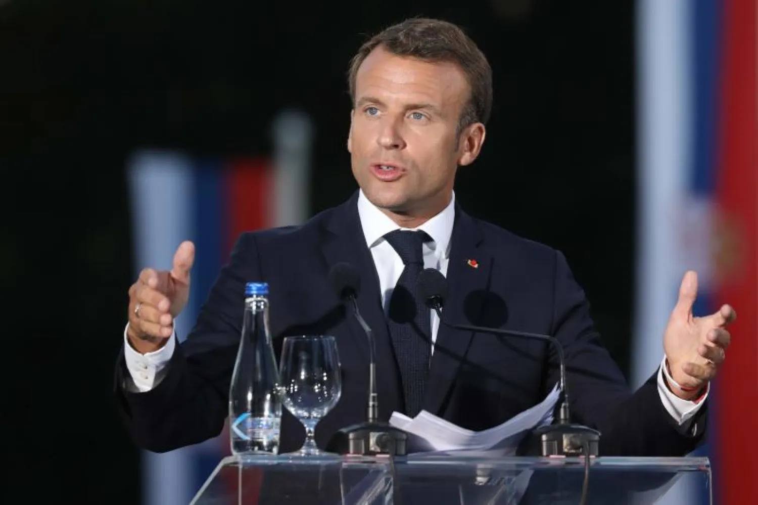 الرئيس الفرنسي إيمانويل ماكرون (أ.ف.ب)