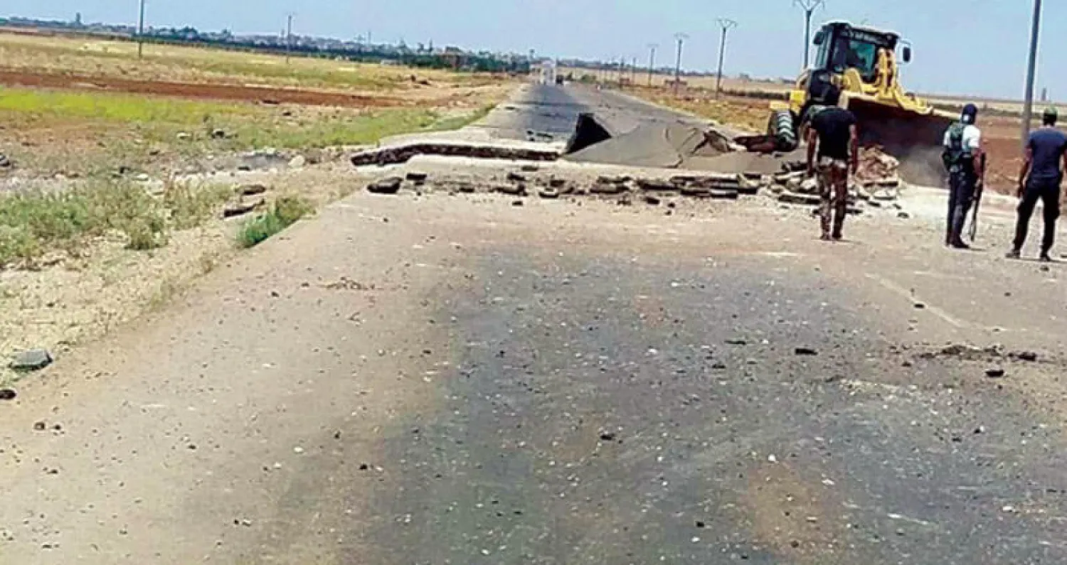 مكان استهداف الدورية الروسية في ريف درعا (الشرق الأوسط)