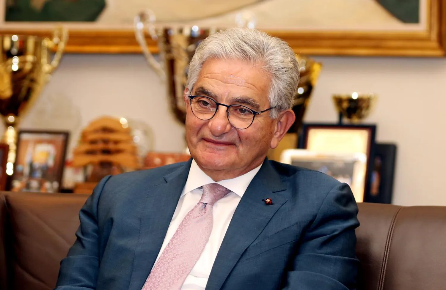 Salim Sfeir, chairman of the Association of Banks in Lebanon and chief executive of Bank of Beirut, is pictured during an interview with Reuters in Beirut, Lebanon July 22, 2019. (Reuters)