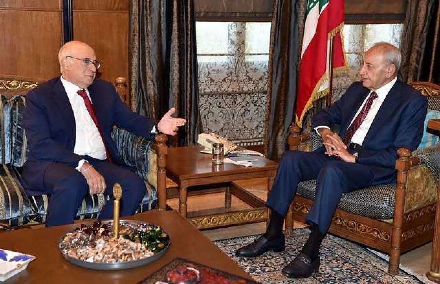 Speaker Nabih Berri received on Friday Labor Minister Camille Abu Sleiman (NNA)