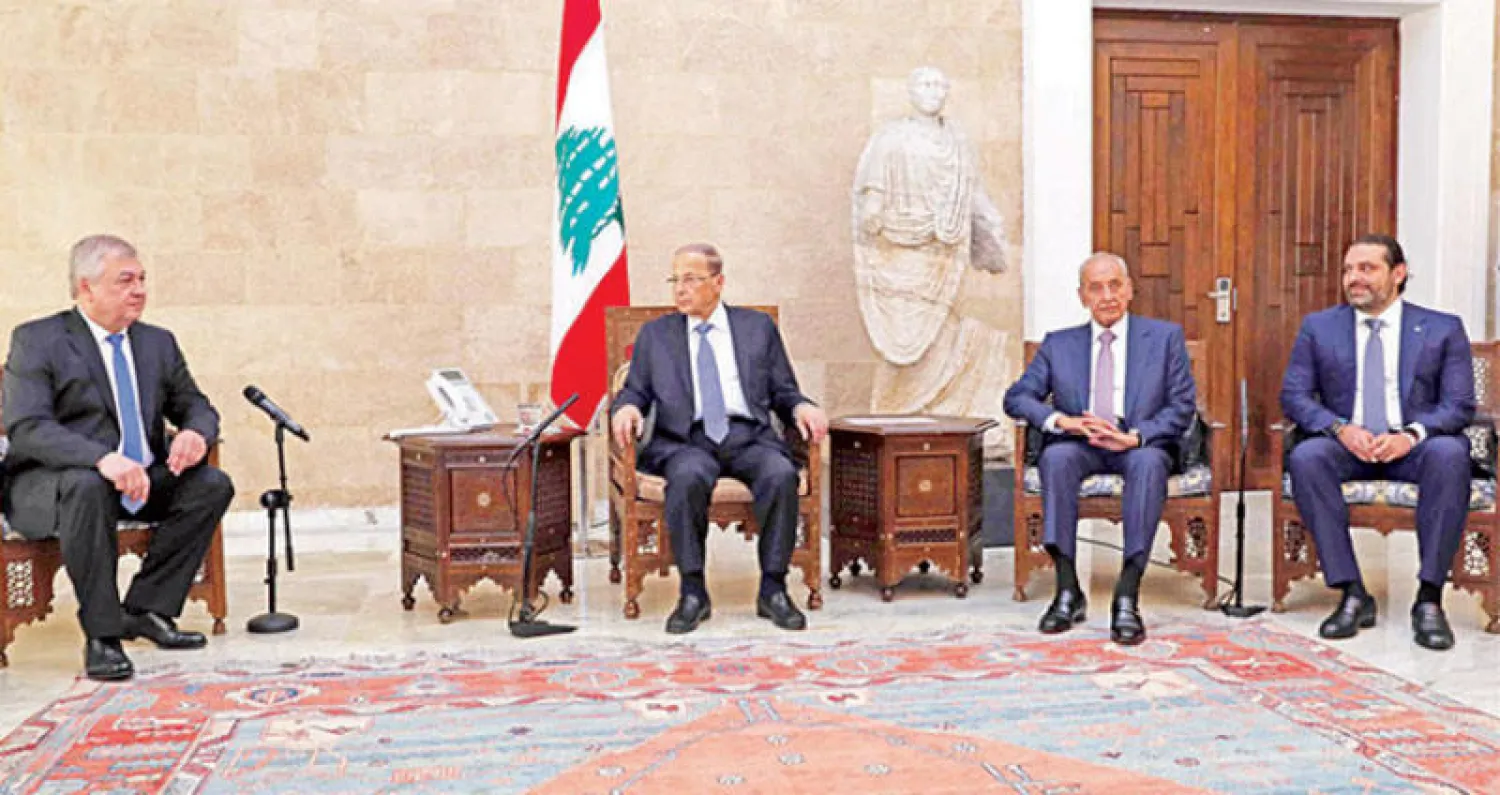 مبعوث بوتين مع الرؤساء الثلاثة في قصر بعبدا (دالاتي ونهرا)