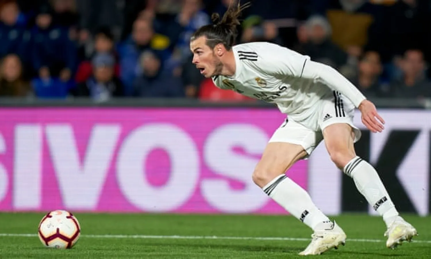  Gareth Bale has almost never been played by Real Madrid in the role in which he impressed them to earn a move there. Photograph: Quality Sport Images/Getty Images
