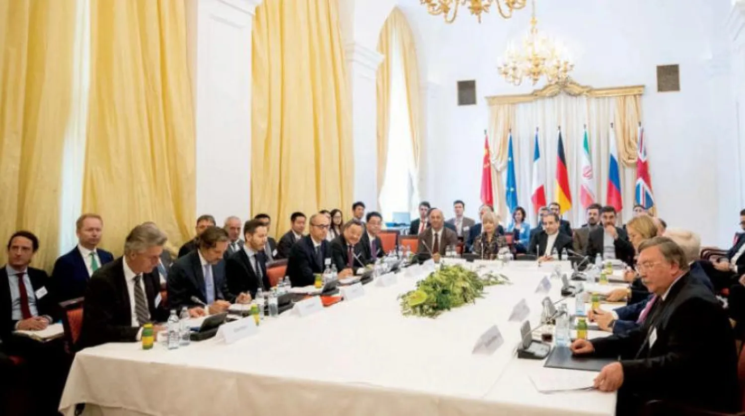 The conferees in Vienna on Sunday. AFP photo