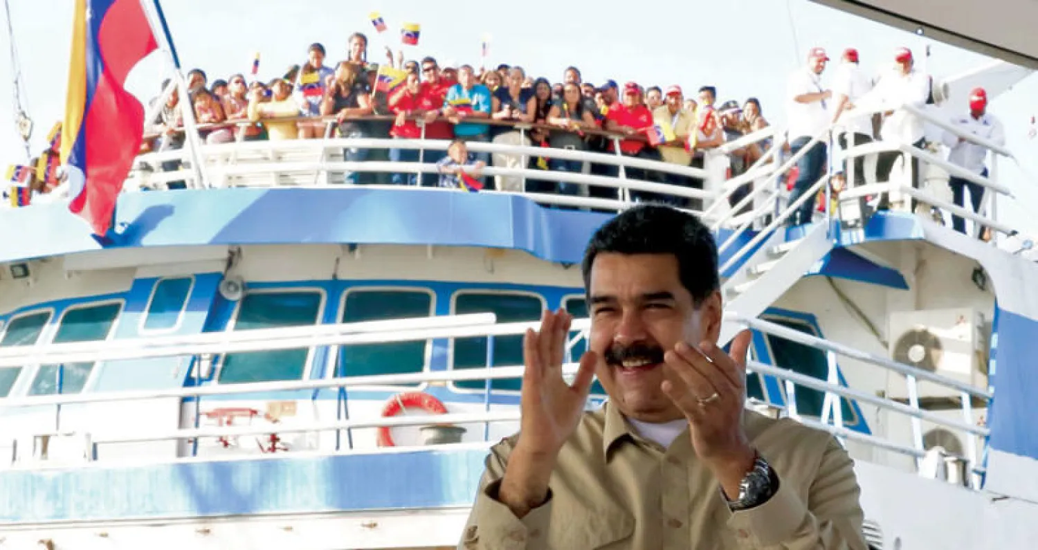 مادورو زار الجمعة ميناء لا غويرا (أ.ف.ب)