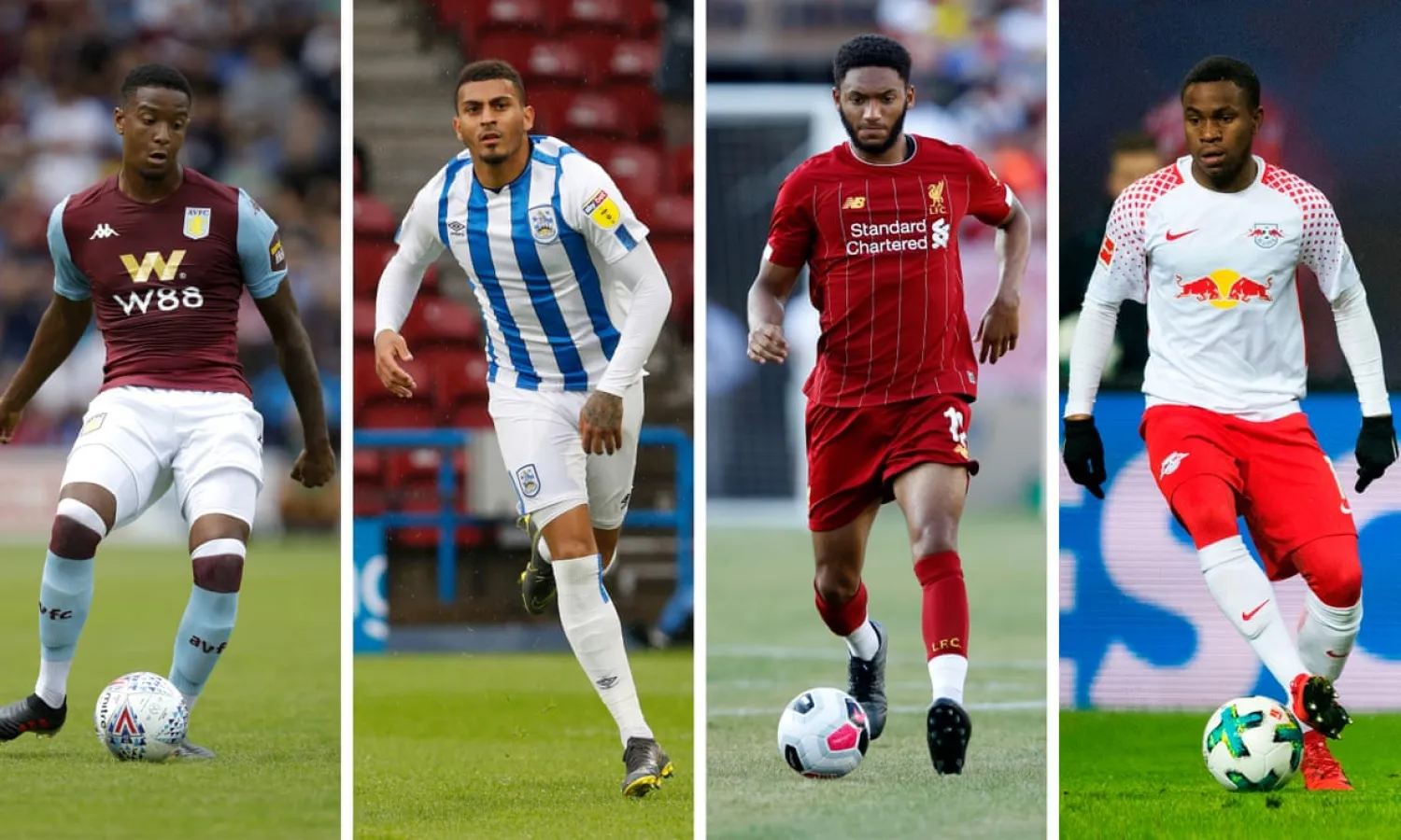 Ezri Konsa, Karlan Grant, Joe Gomez and Ademola Lookman all played together at Charlton in the 2014-15 season. Photograph: Composite: Shutterstock/Getty/PA