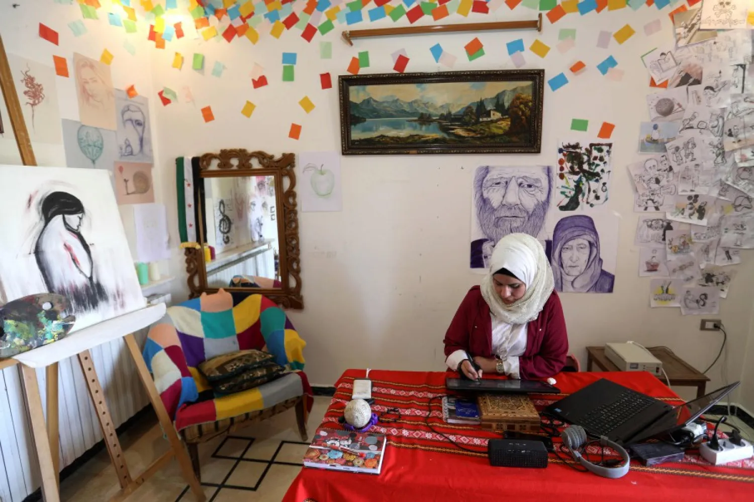 Through her cartoons, Amani al-Ali has boldly challenged traditions | AFP