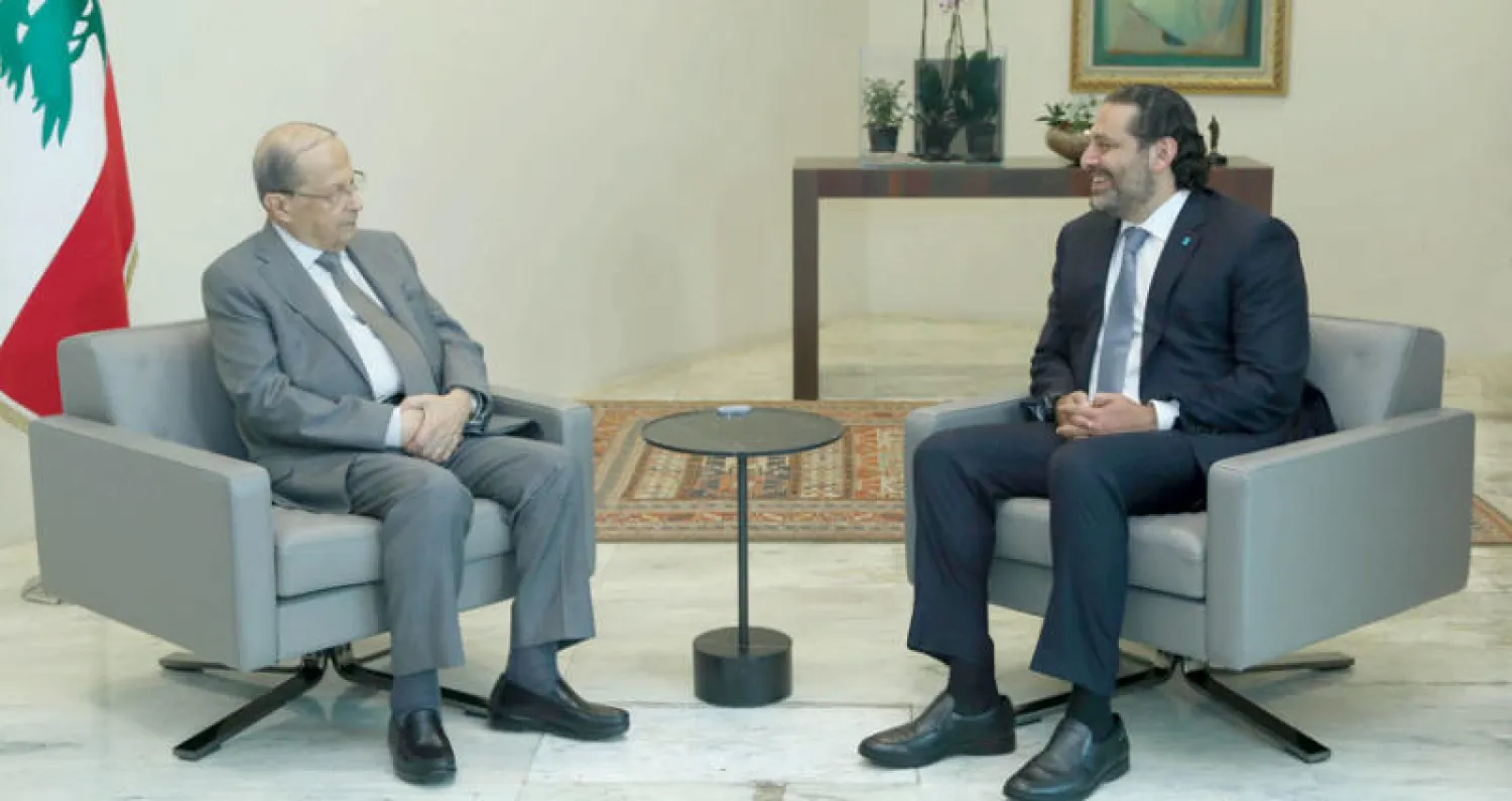 من لقاء الرئيسين عون والحريري أمس (دالاتي ونهرا)