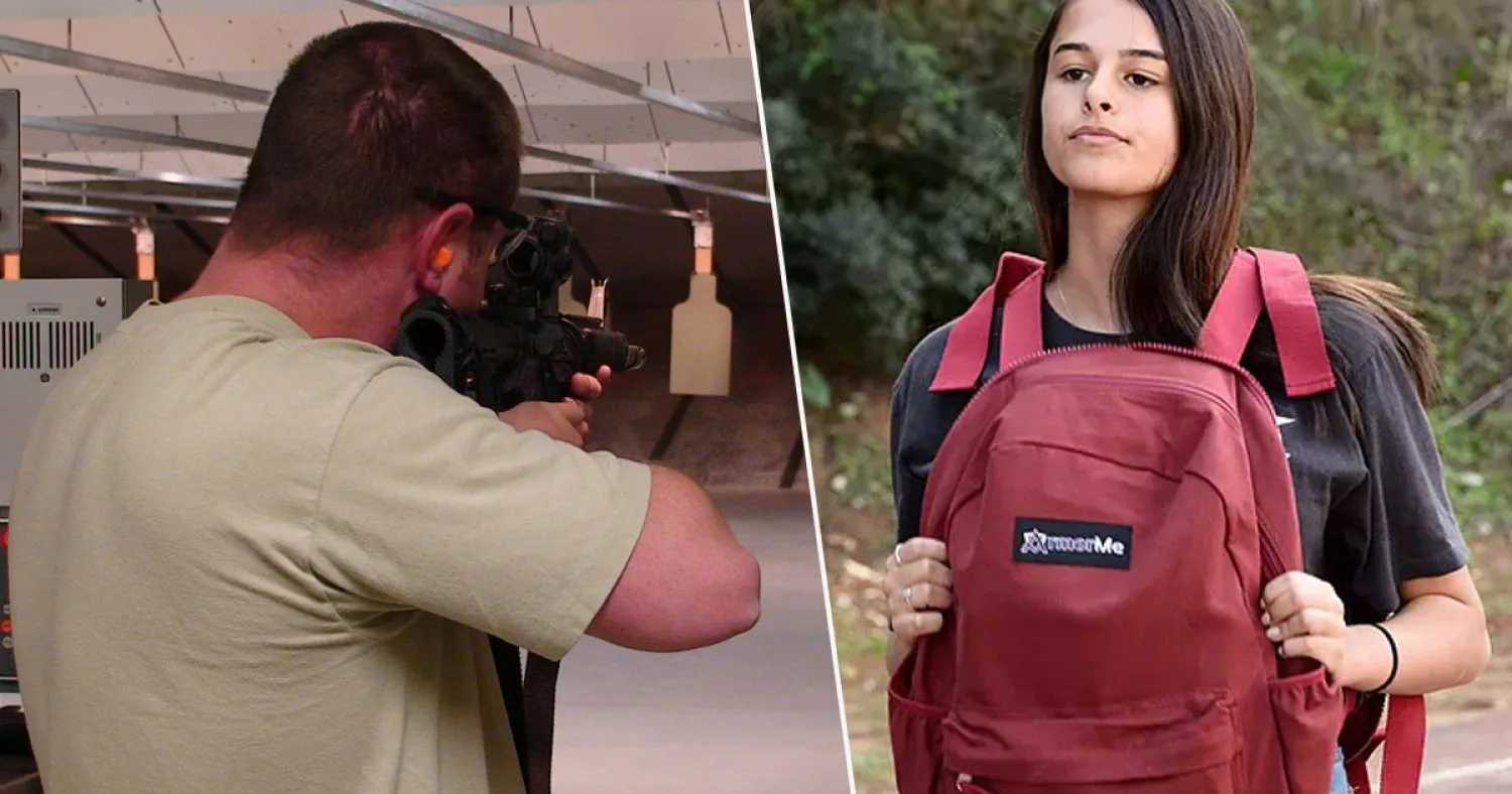 An ad for bulletproof backpacks from ArmorMe