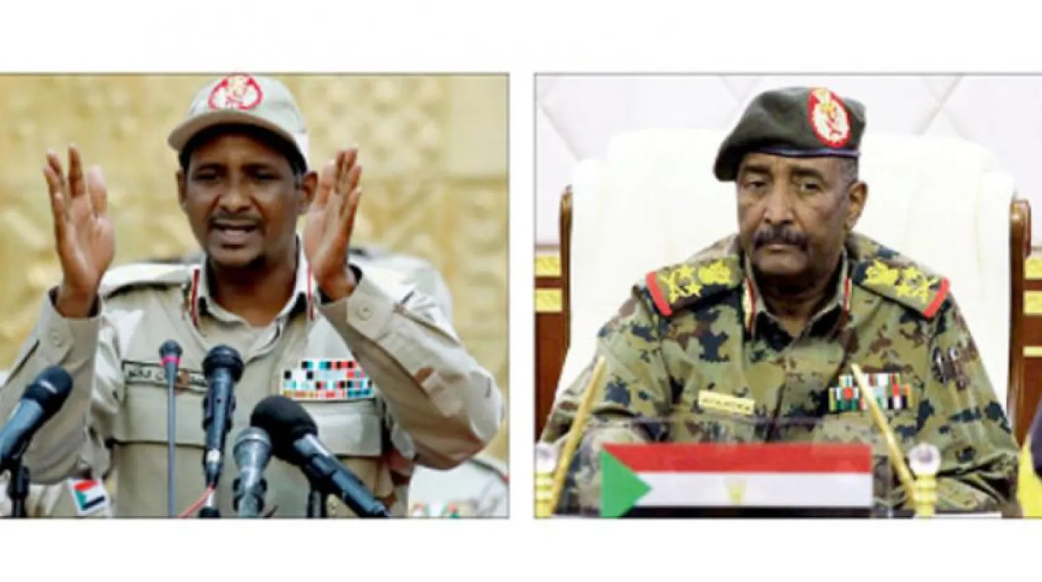 Abdülfettahel-Burhan (AFP), Korgeneral Muhammed Hamdan Daklu Hamideti (AFP)