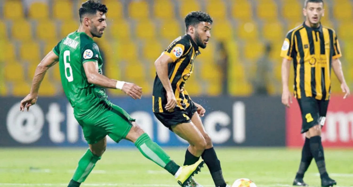 من مباراة الاتحاد وذوب آهن الإيراني في ذهاب دور الـ16 الآسيوي (أ.ف.ب)