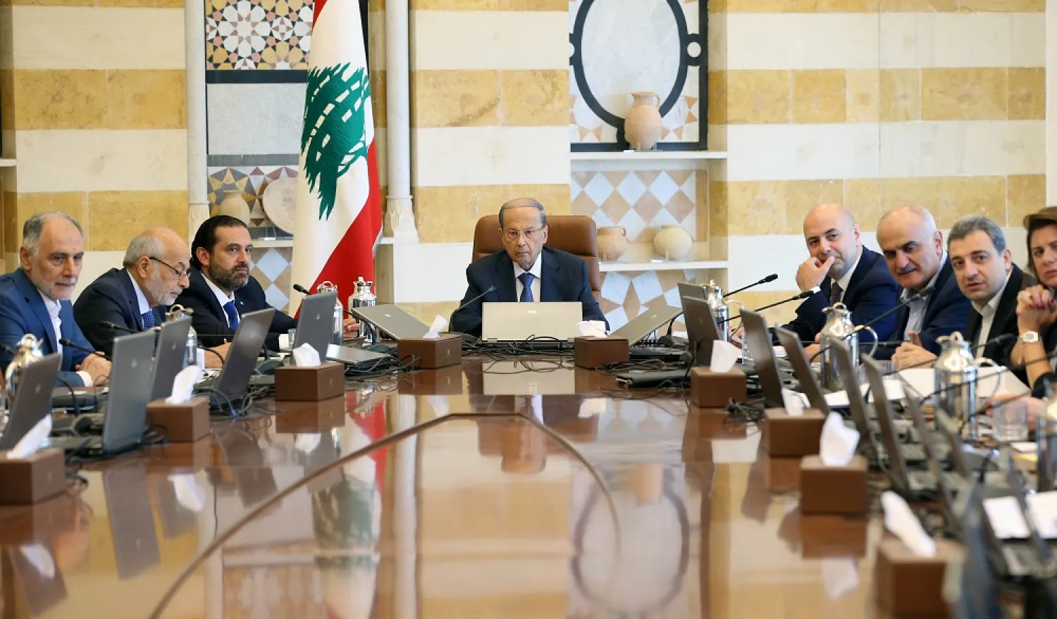 The Lebanese cabinet meets at the Baabda presidential palace on Saturday. (Dalati & Nohra)