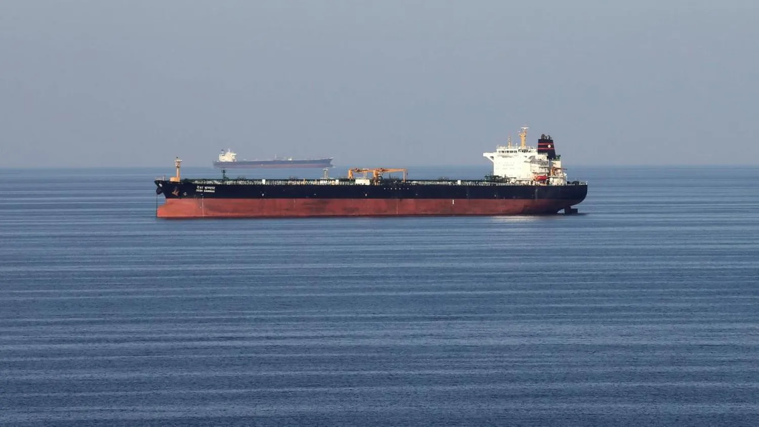 Oil tankers pass through the Strait of Hormuz. (Reuters)