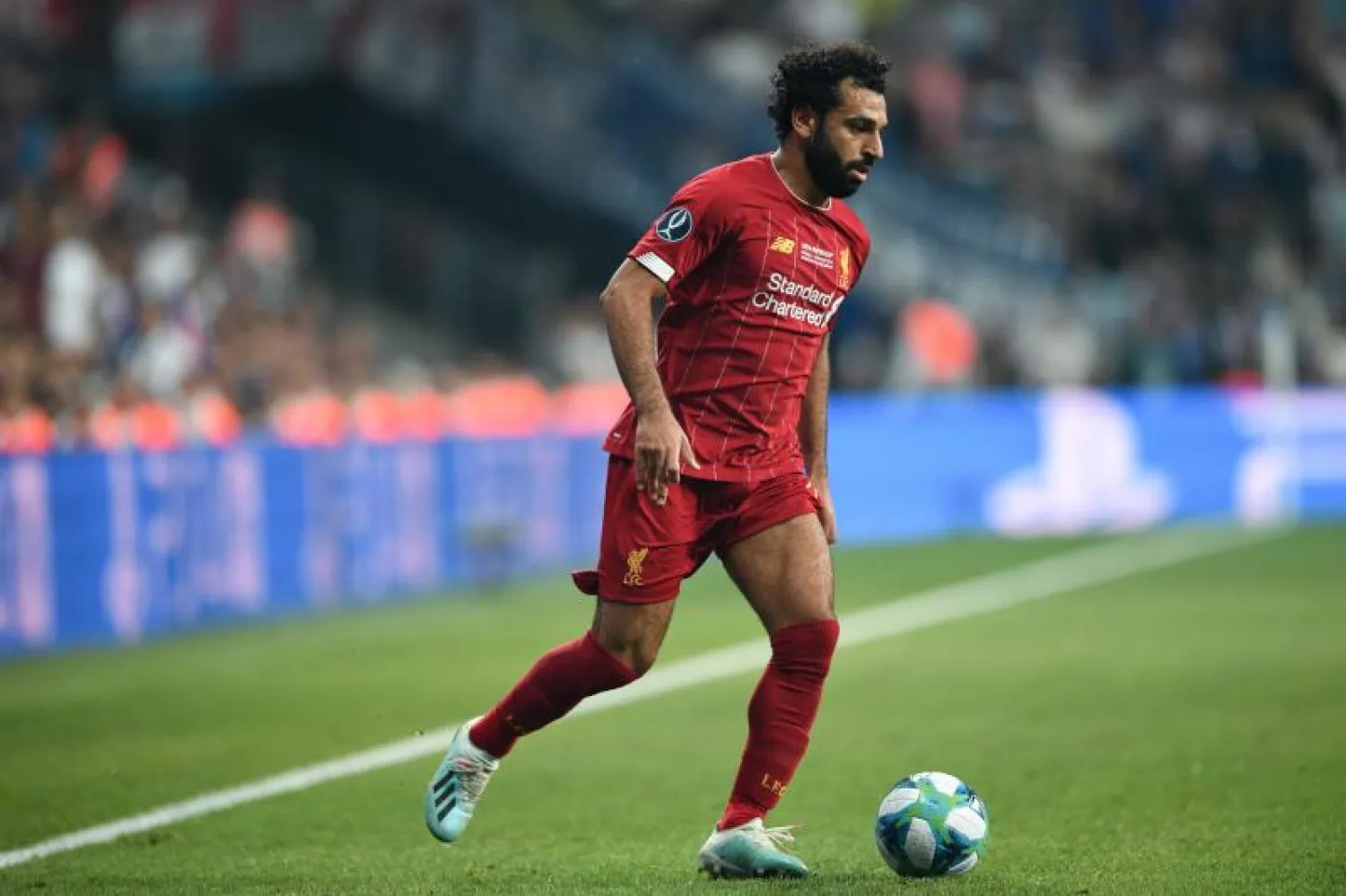 محمد صلاح بقميص ليفربول الإنجليزي (أ.ف.ب)