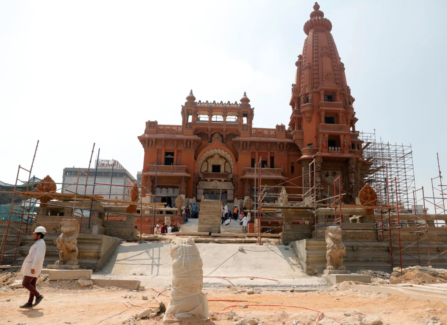 A general view of the restoration work at the Baron Empain Palace in the Cairo's suburb Heliopolis, Egypt, August 18, 2019. (Reuters)
