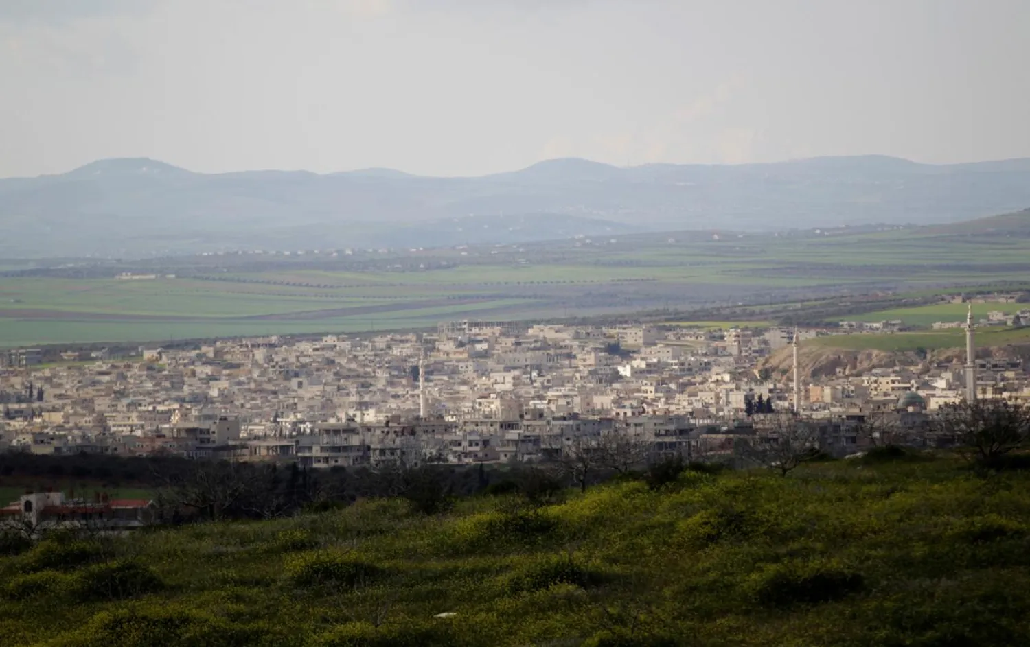 FILE PHOTO: A general view shows Khan Sheikhoun in the southern countryside of Idlib March 16, 2015. REUTERS/Khalil Ashawi/File Photo

