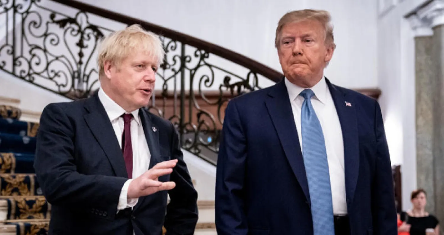الرئيس الأميركي دونالد ترمب ورئيس الوزراء البريطاني بوريس جونسون (أ.ف.ب)