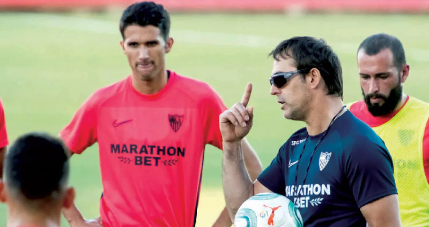 لوبيتيغي مدرب إشبيلية سعيد بالبداية الواعدة لفريقه في الدوري الإسباني (إ.ب.أ)