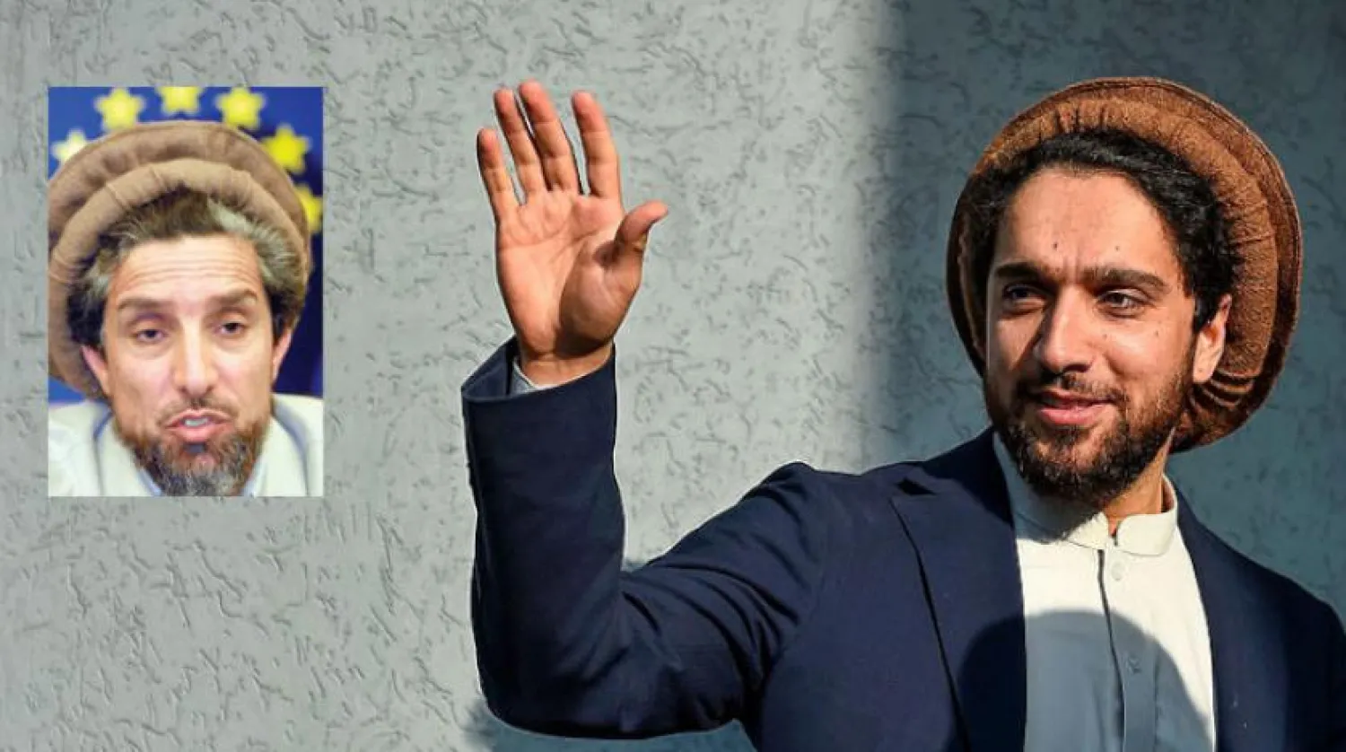 Ahmed Mesud ve babası Ahmed Şah Mesud’un fotoğrafları (AFP)