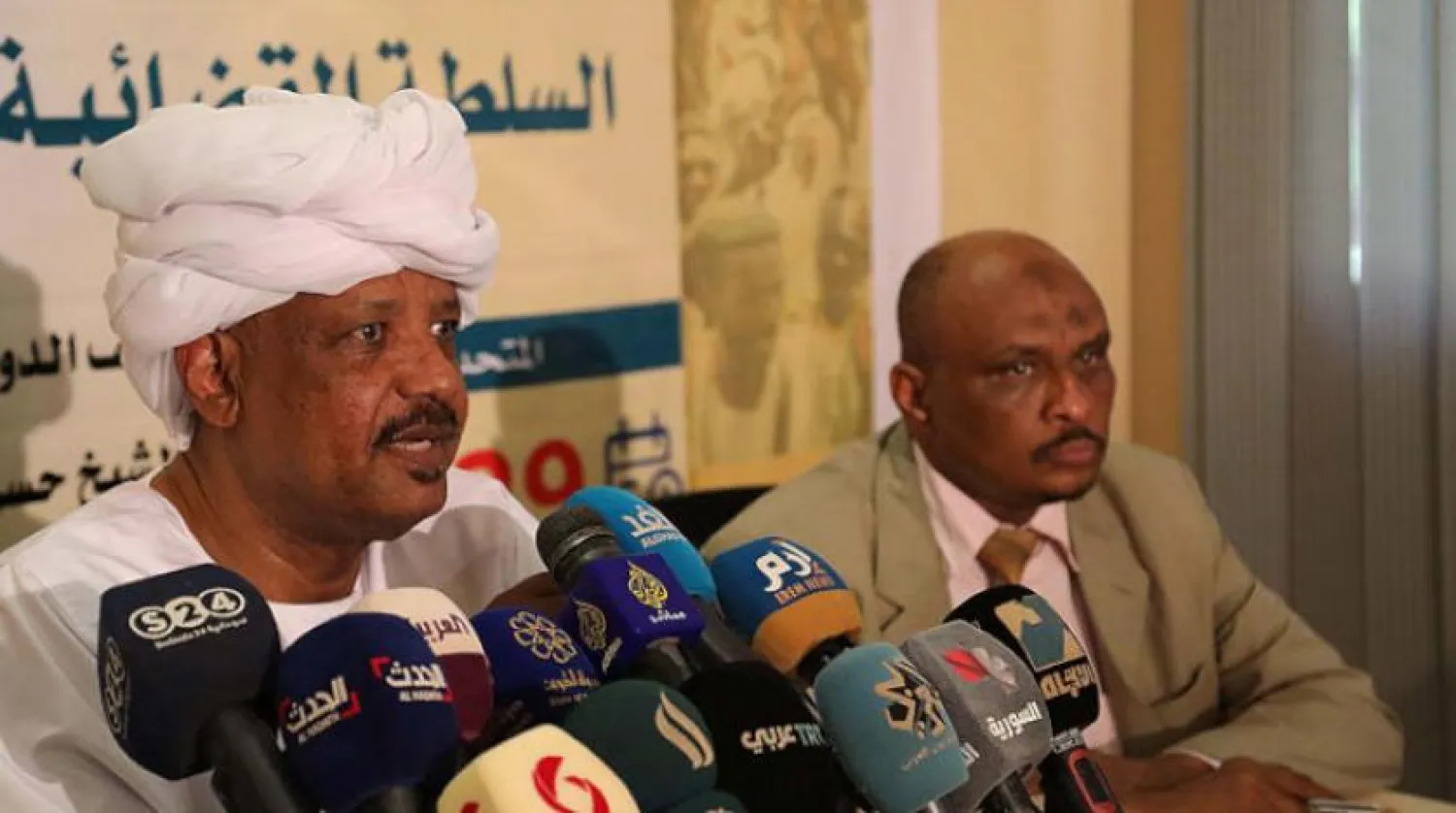 Saif al-Dawla Hamdanallah speaks in a news conference in Khartoum on Thursday. EPA
