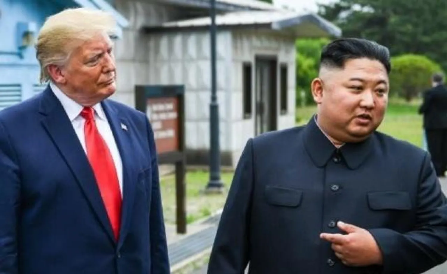 ترمب وكيم في المنطقة المنزوعة السلاح بين الكوريتين (أرشيف - أ.ف.ب)