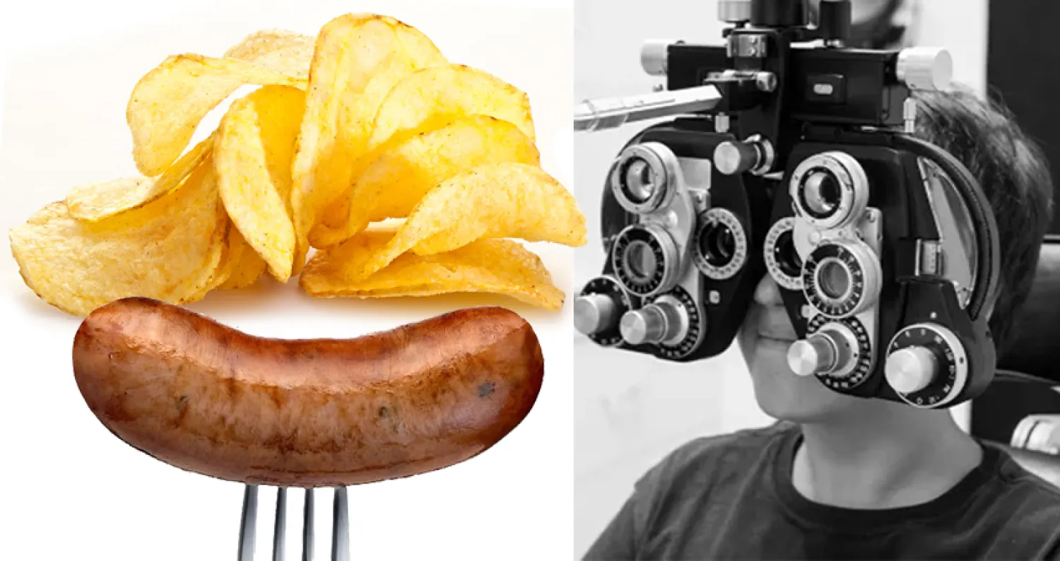 مراهق يفقد بصره وسمعه بسبب الإفراط بتناول النقانق والبطاطا