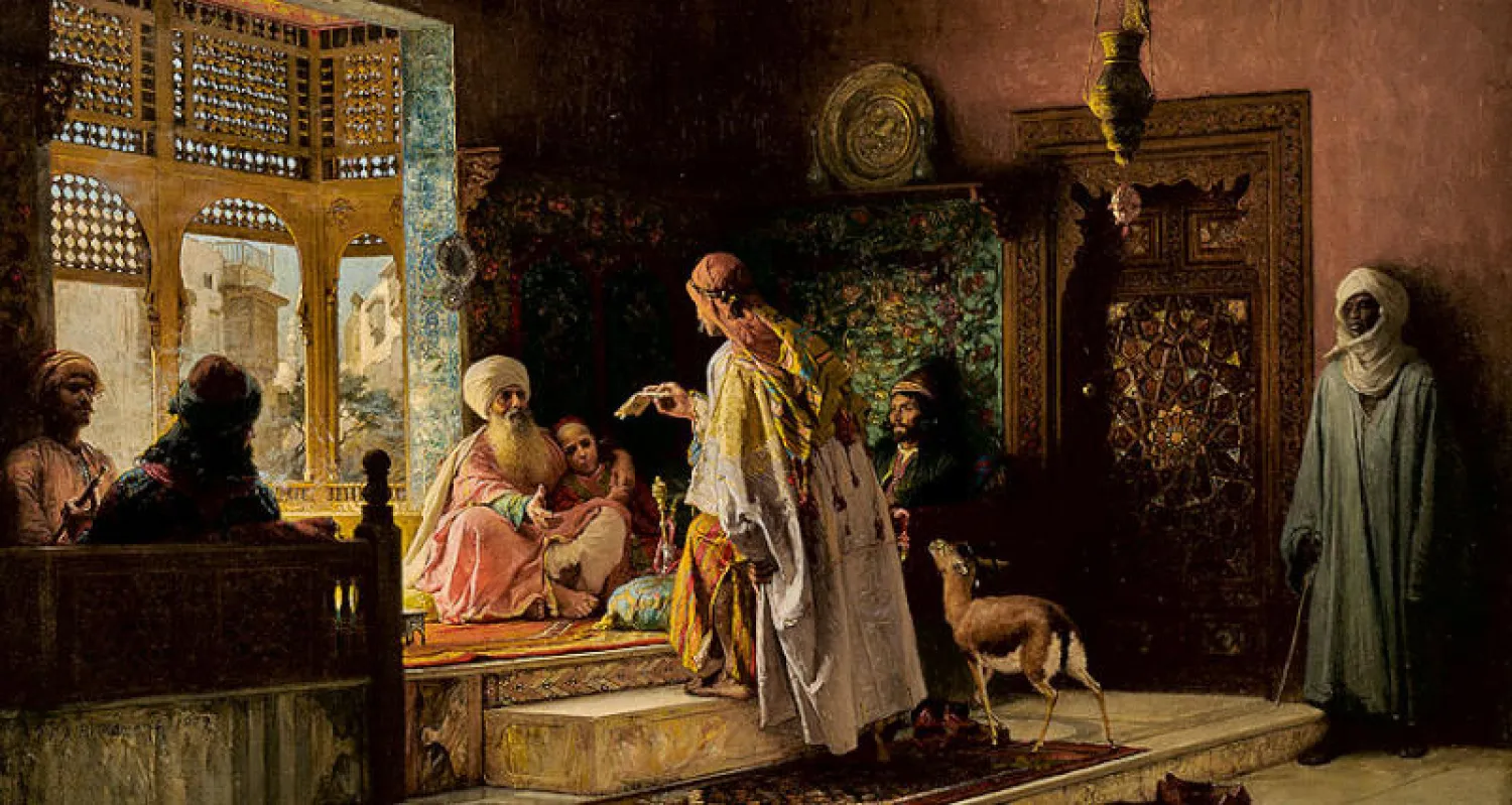 «حامل الرسالة» للأميركي فريدريك آرثر بريدجمان (سوذبي)