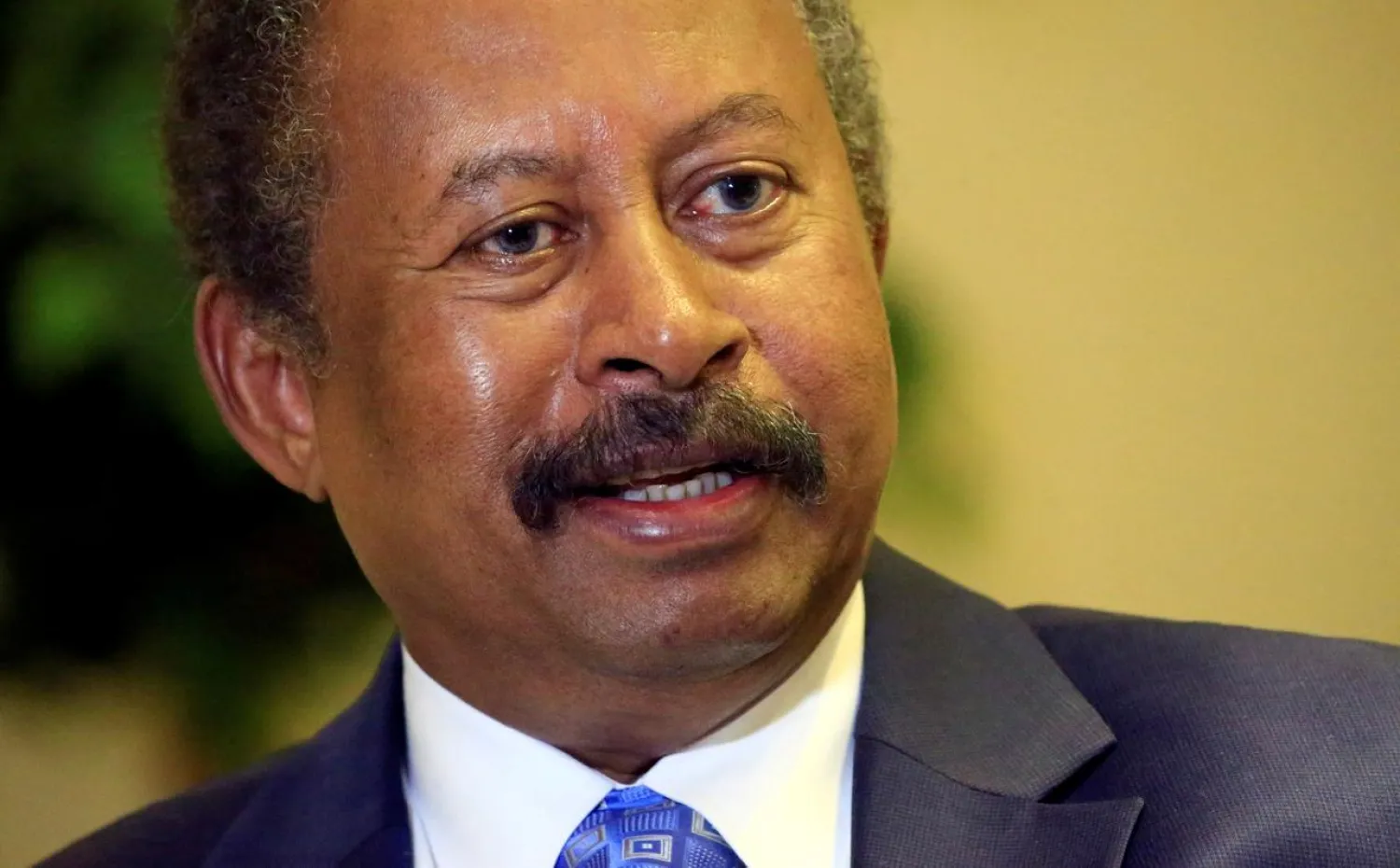 FILE PHOTO: Sudan's new Prime Minister in the transitional government Abdalla Hamdok, speaks during a Reuters interview in Khartoum, Sudan August 24, 2019. REUTERS/Mohamed Nureldin Abdallah/File Photo