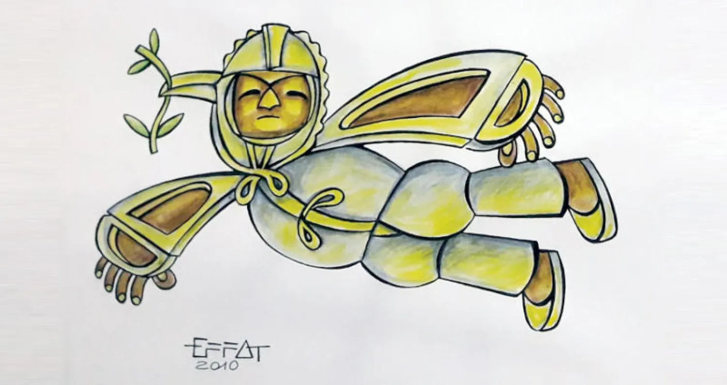 من أعمال فنان الكاريكاتير محمد عفت