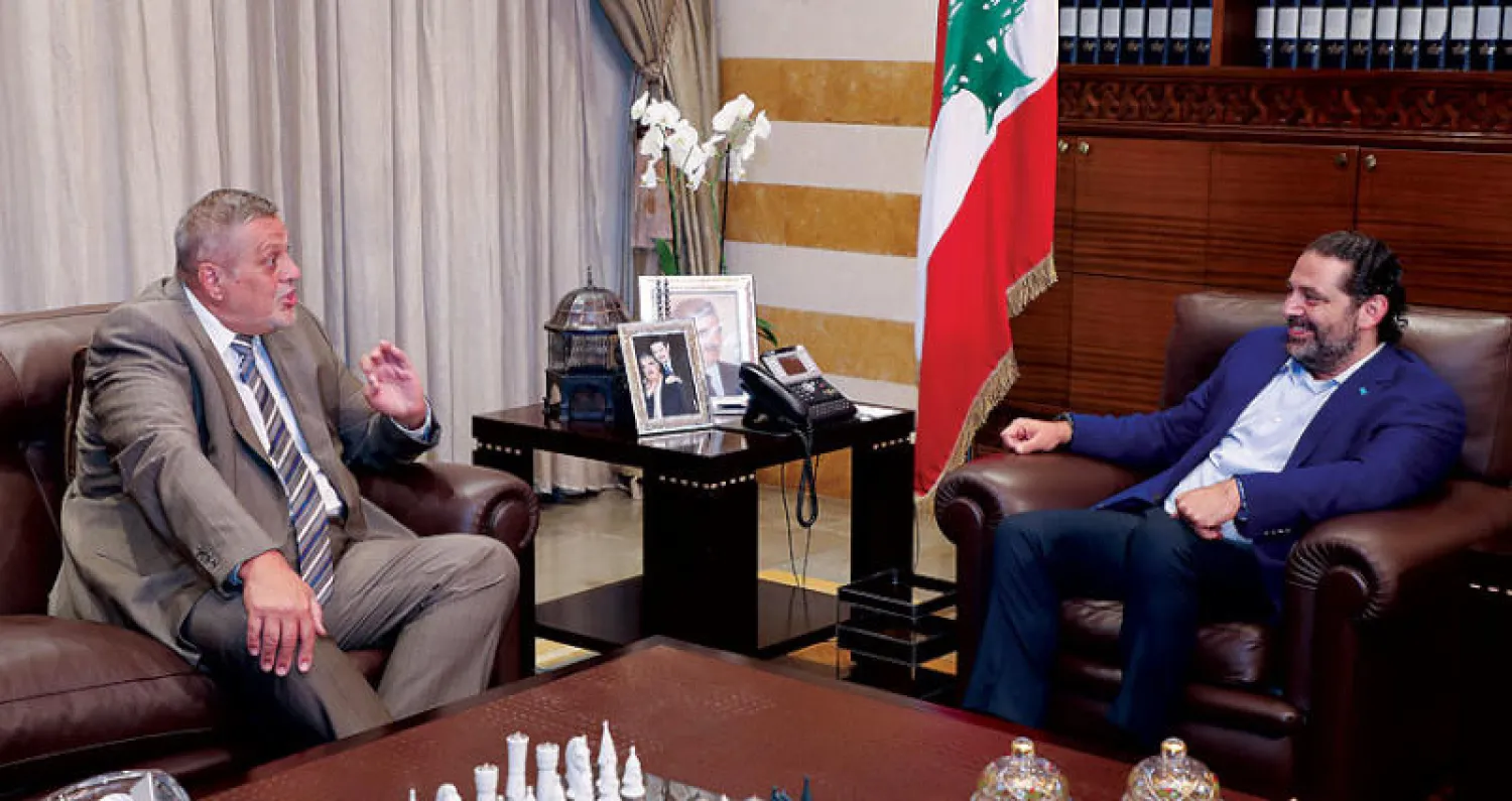 الحريري مستقبلاً المنسق الأممي الخاص للبنان يان كوبيش في بيروت (دالاتي ونهرا)