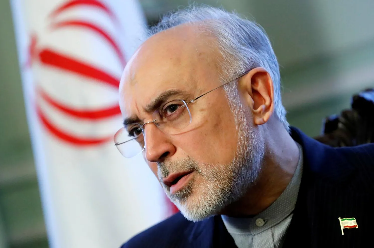 Iran's nuclear chief Ali Akbar Salehi speaks to Reuters during an interview in Brussels, Belgium November 27, 2018. REUTERS/Yves Herman