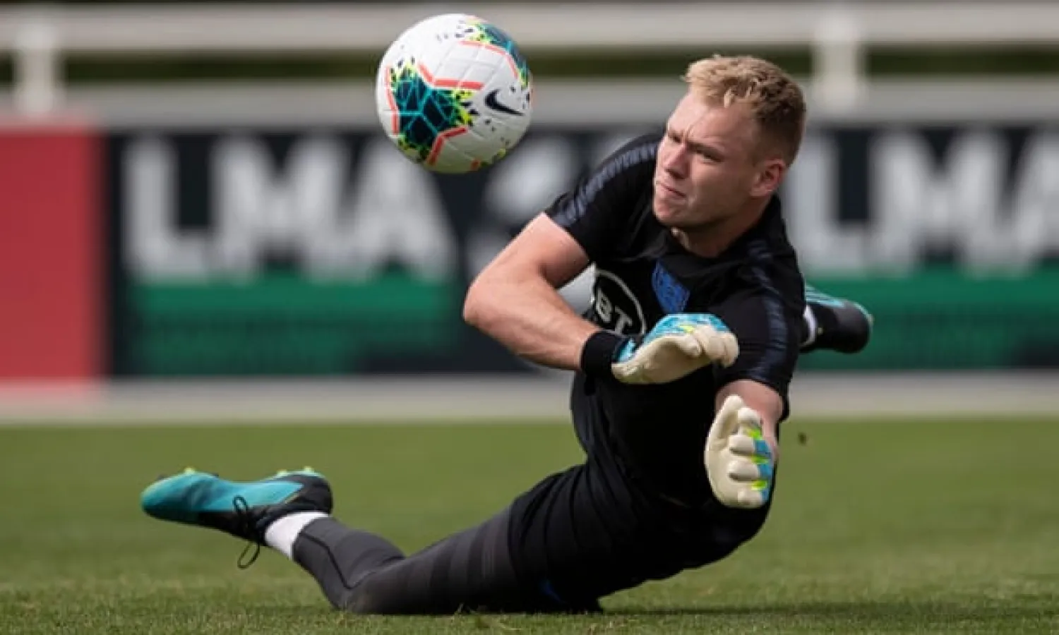  Aaron Ramsdale at an England U21 training camp. The Bournemouth keeper has made more passes than his counterparts at Arsenal, Spurs and the two Manchester clubs. Photograph: Eddie Keogh for The FA/Shutterstock
