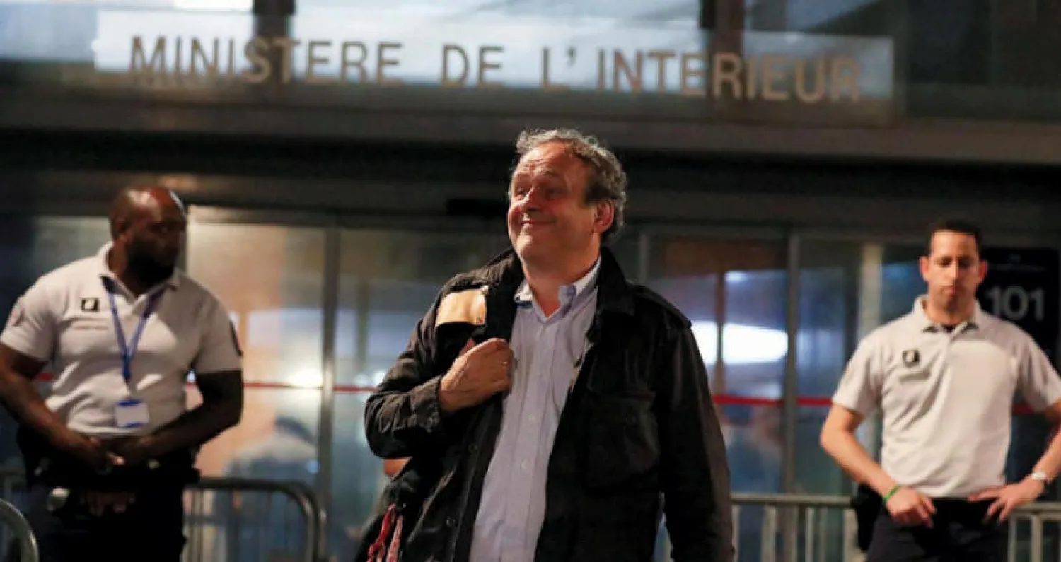 بلاتيني بعد استجوابه مؤخراً كجزء من تحقيق أجرته الشرطة في قضايا فساد