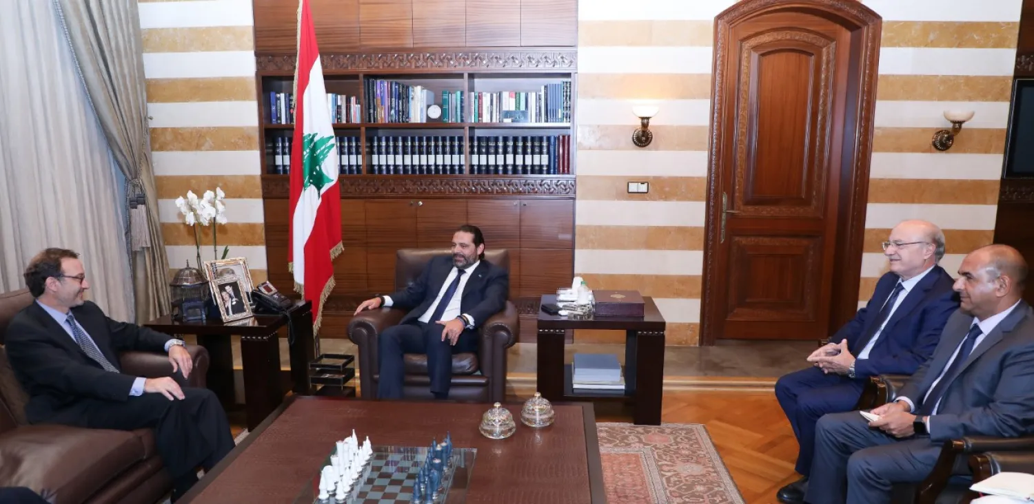 Schenker met Prime Minister Saad Hariri in Beirut on Monday (NNA)
