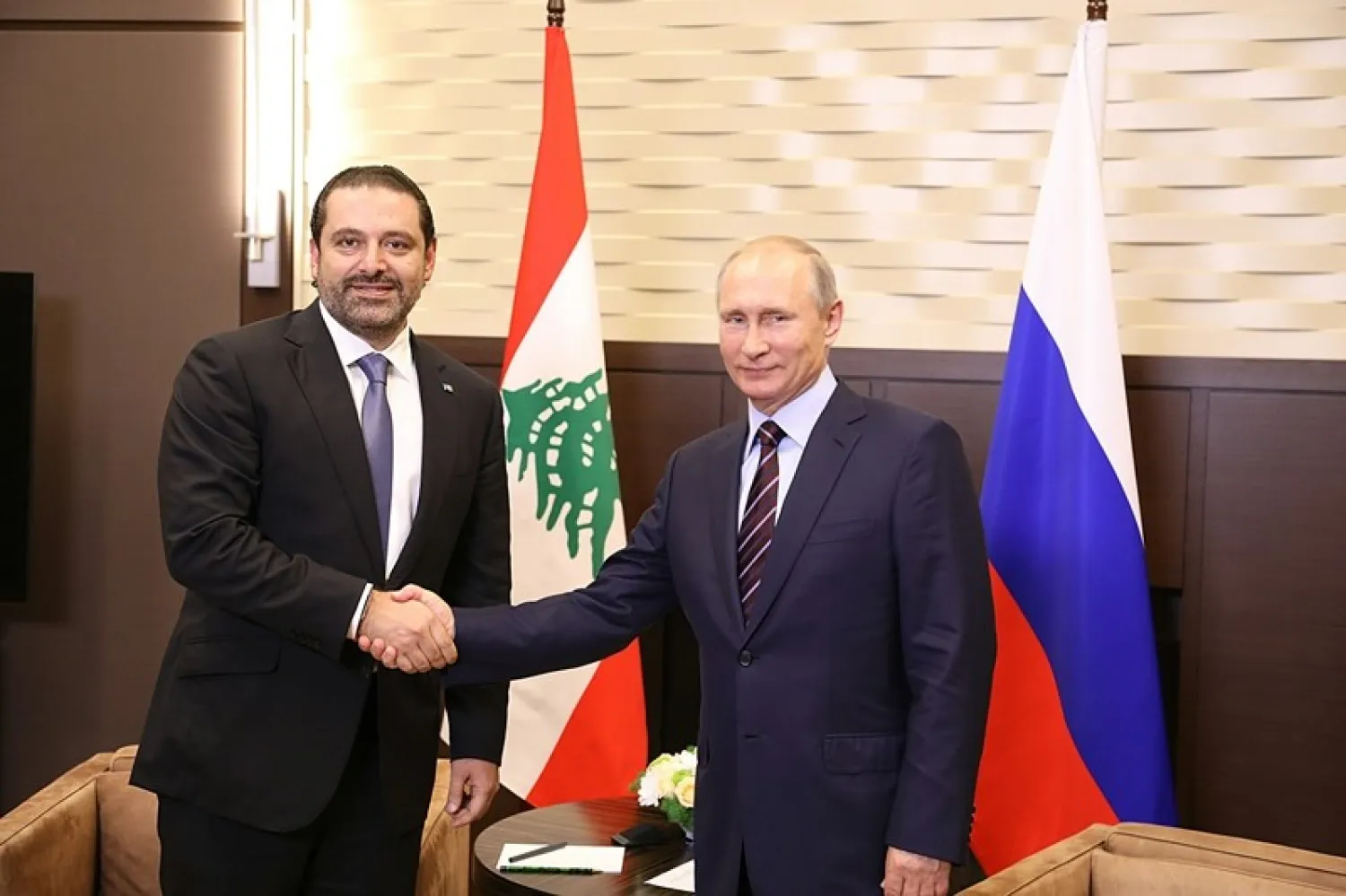 Russian President Vladimir Putin meets Hariri in Moscow in 2017 (NNA)