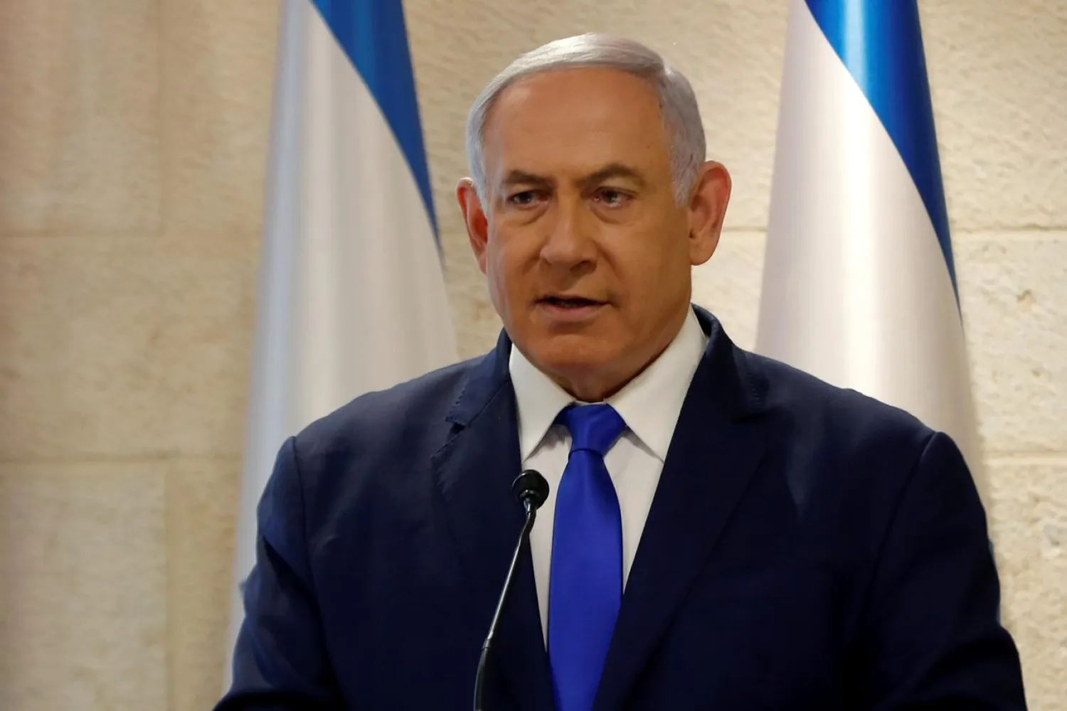 Israeli Prime Minister Benjamin Netanyahu speaks at a news conference in Jerusalem September 9, 2019. REUTERS/Ronen Zvulun
