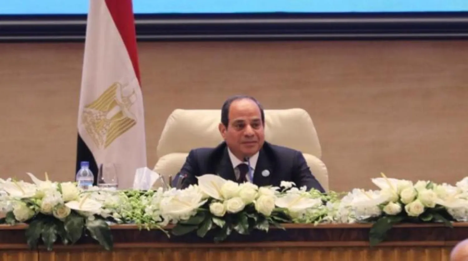 Egyptian President Abdel Fattah al-Sisi at the 8th National Youth Conference in 2018. Photo provided by the presidency