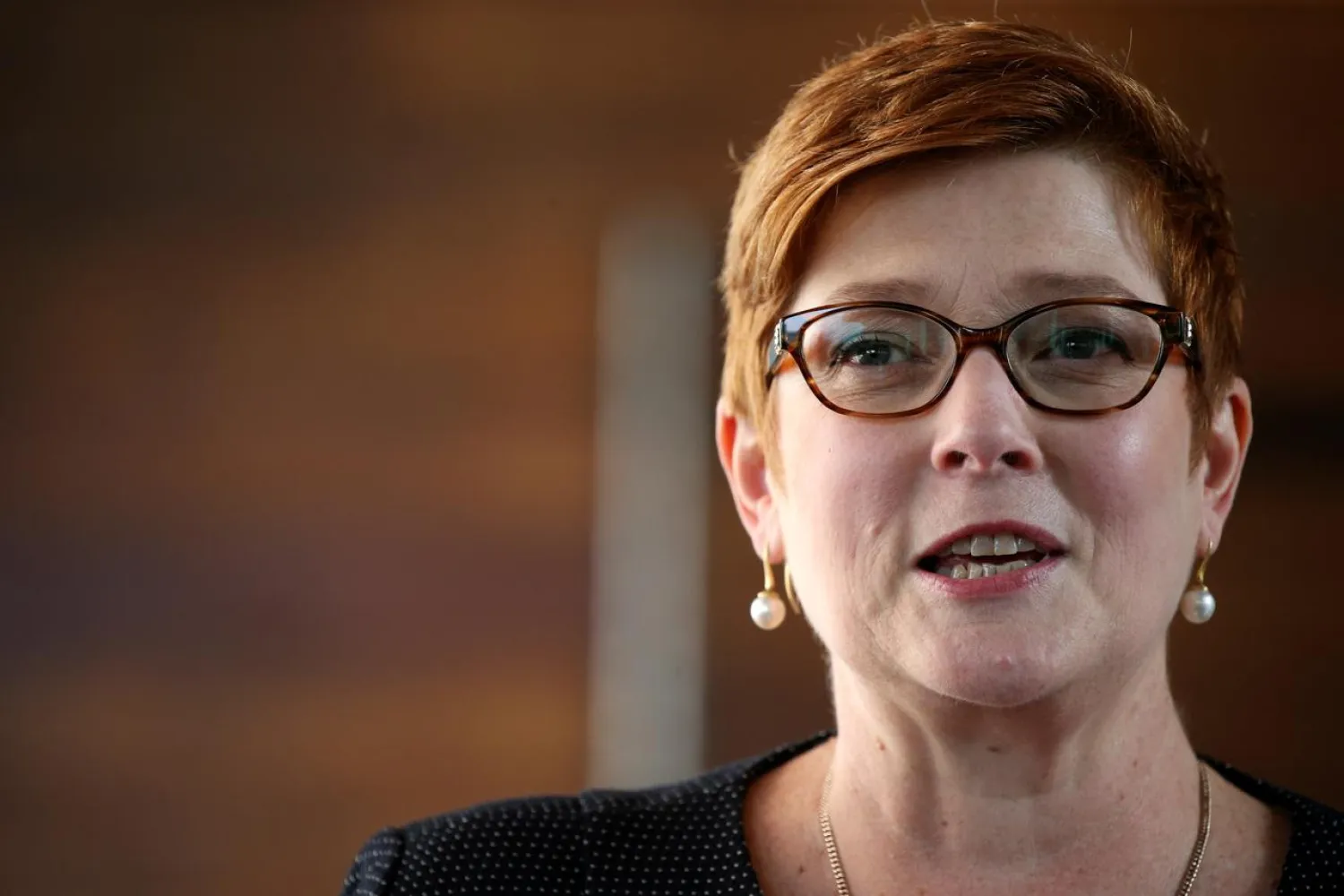 FILE PHOTO: Australia's Foreign Minister Marise Payne speaks during a news conference at Australian Embassy in Bangkok, Thailand, January 10, 2019. REUTERS/Athit Perawongmetha
