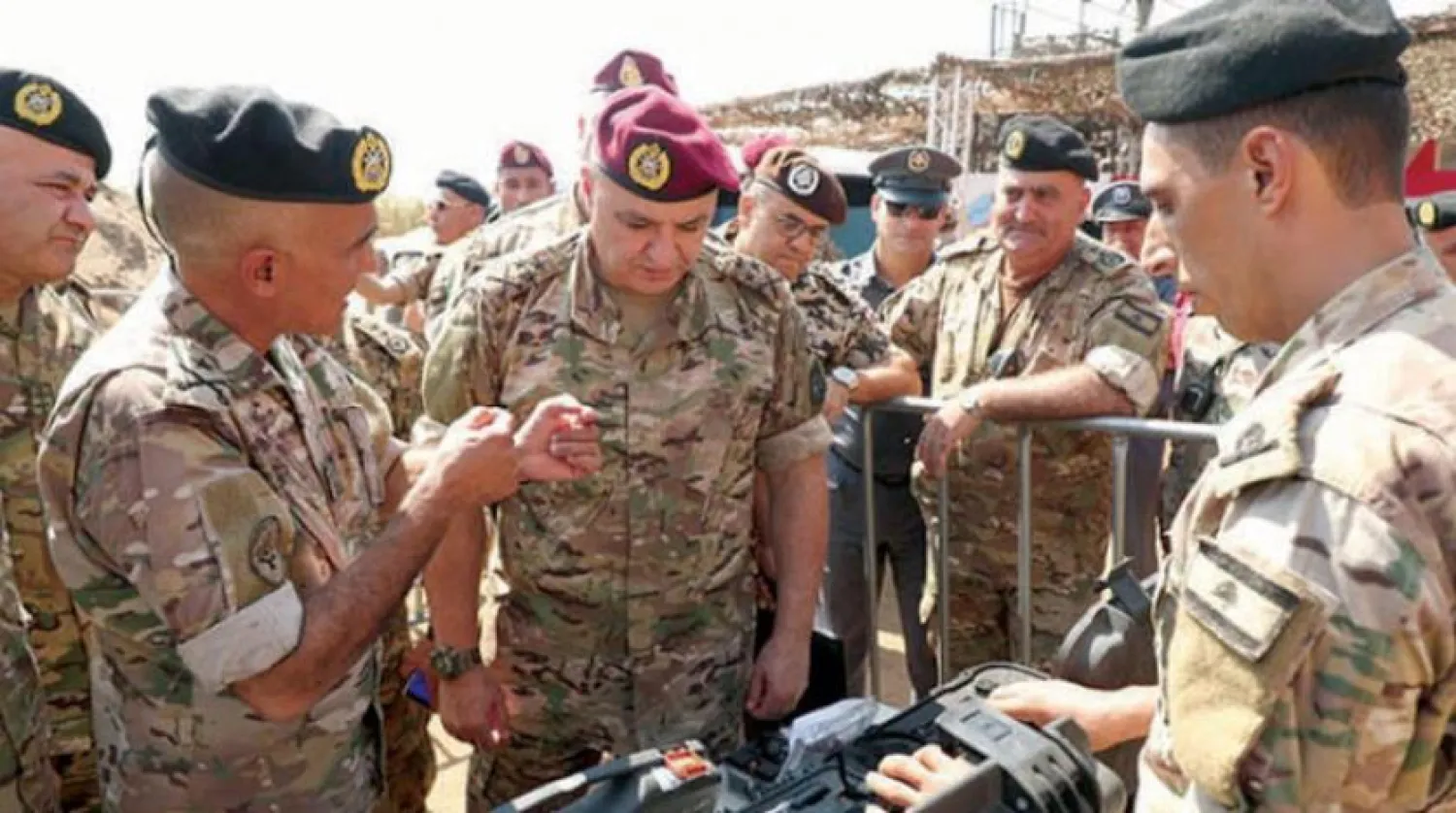 Lebanon’s Army Chief General Joseph Aoun at al-Arida border area of Akkar (NNA)