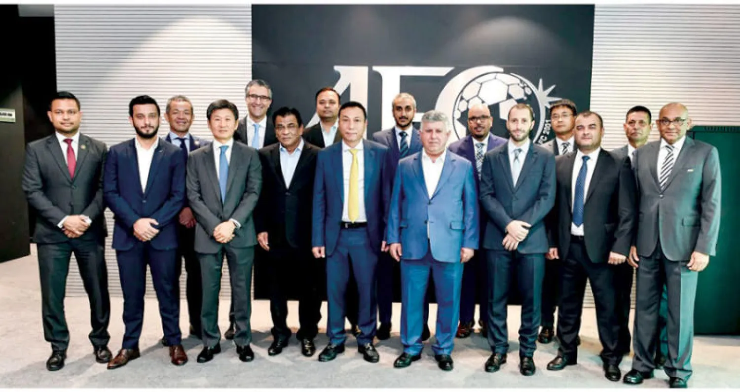 جانب من اجتماع لجنة المسابقات الآسيوية الاثنين الماضي (الشرق الأوسط)