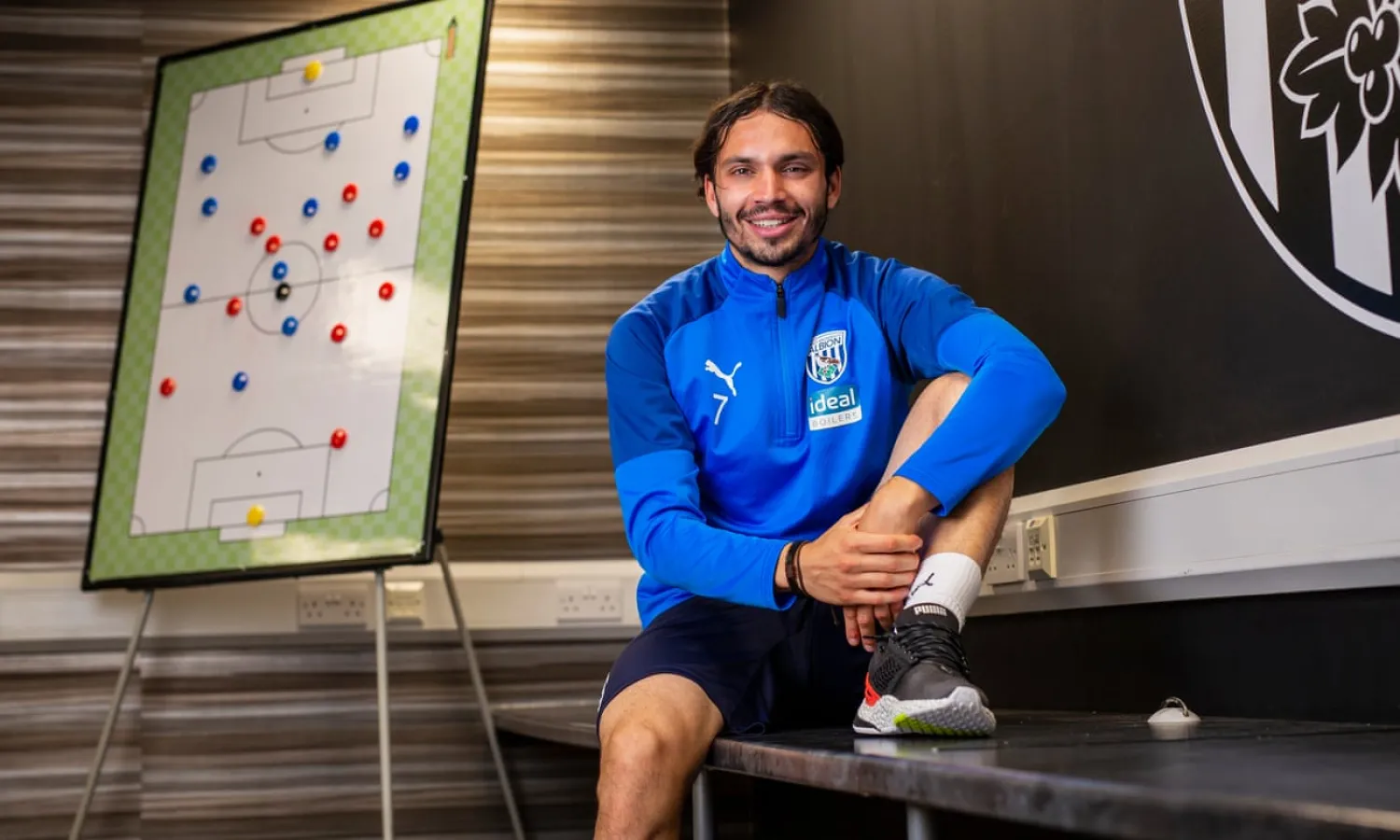  Filip Krovinovic feels at home at the Hawthorns. Photograph: Andrew Fox/The Guardian
