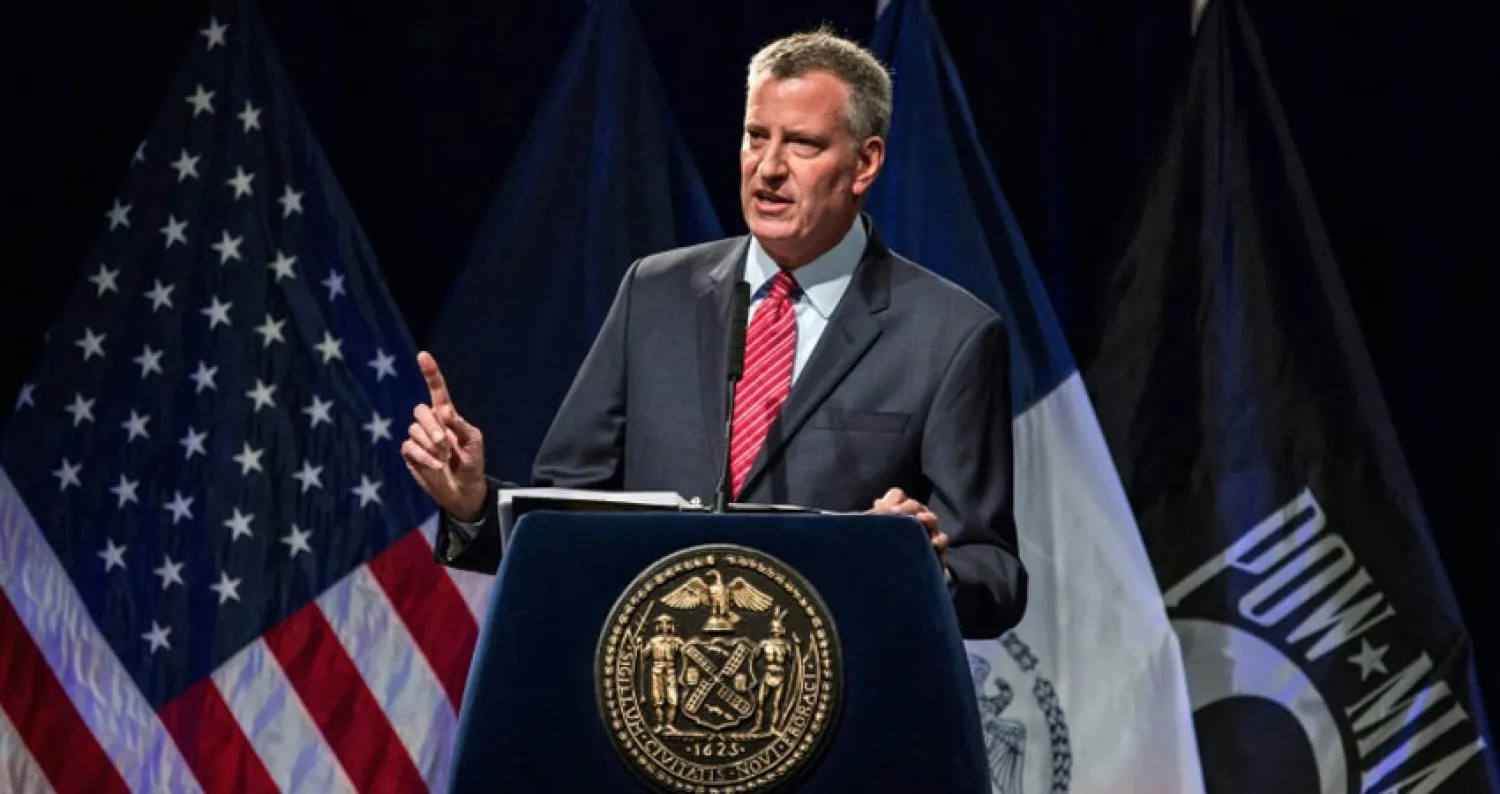 رئيس بلدية نيويورك بيل دي بلازيو