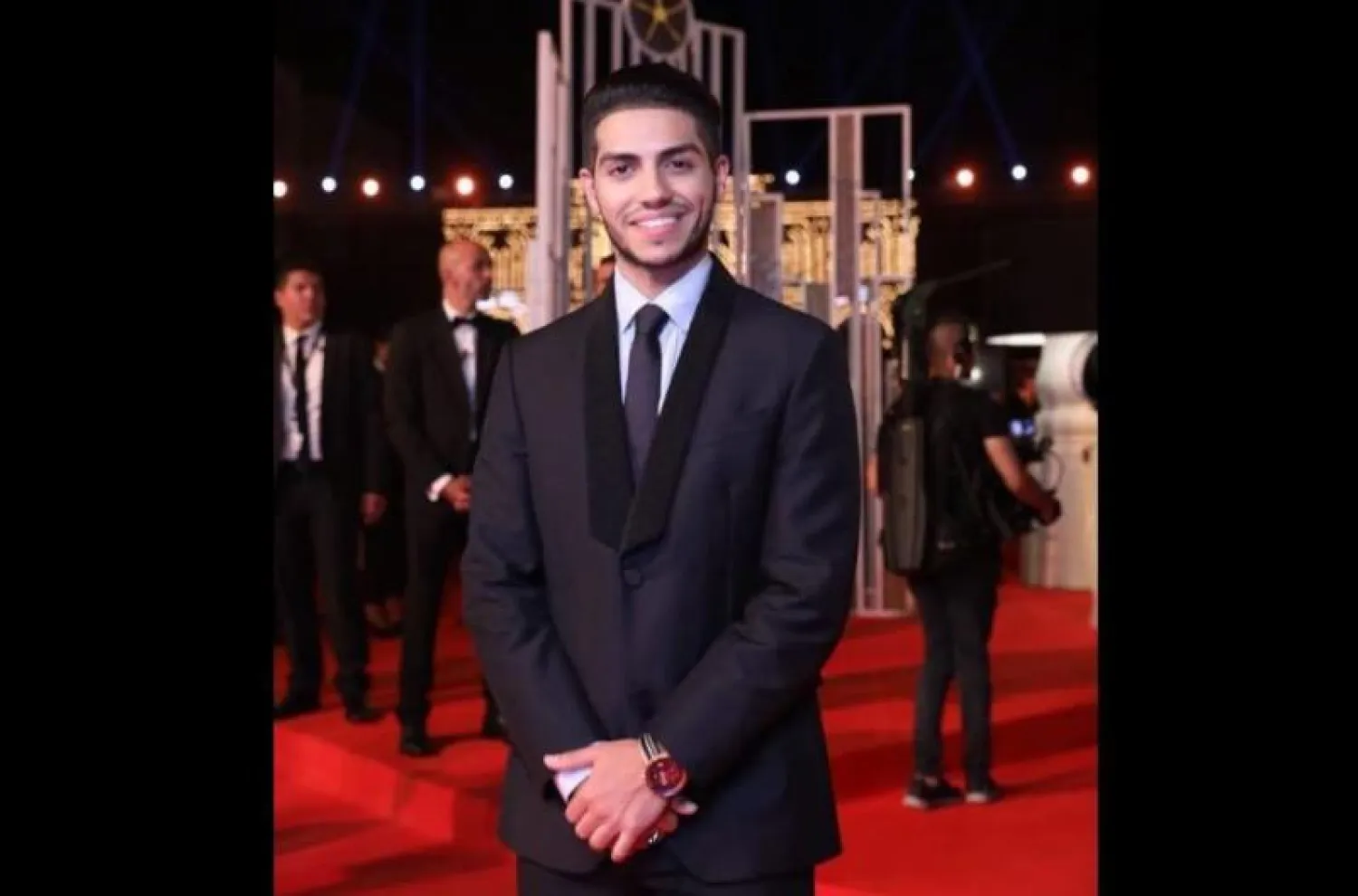 مينا مسعود على هامش حضوره حفل افتتاح مهرجان الجونة السينمائي (الصفحة الرسمية للمهرجان بـ«فيسبوك»)